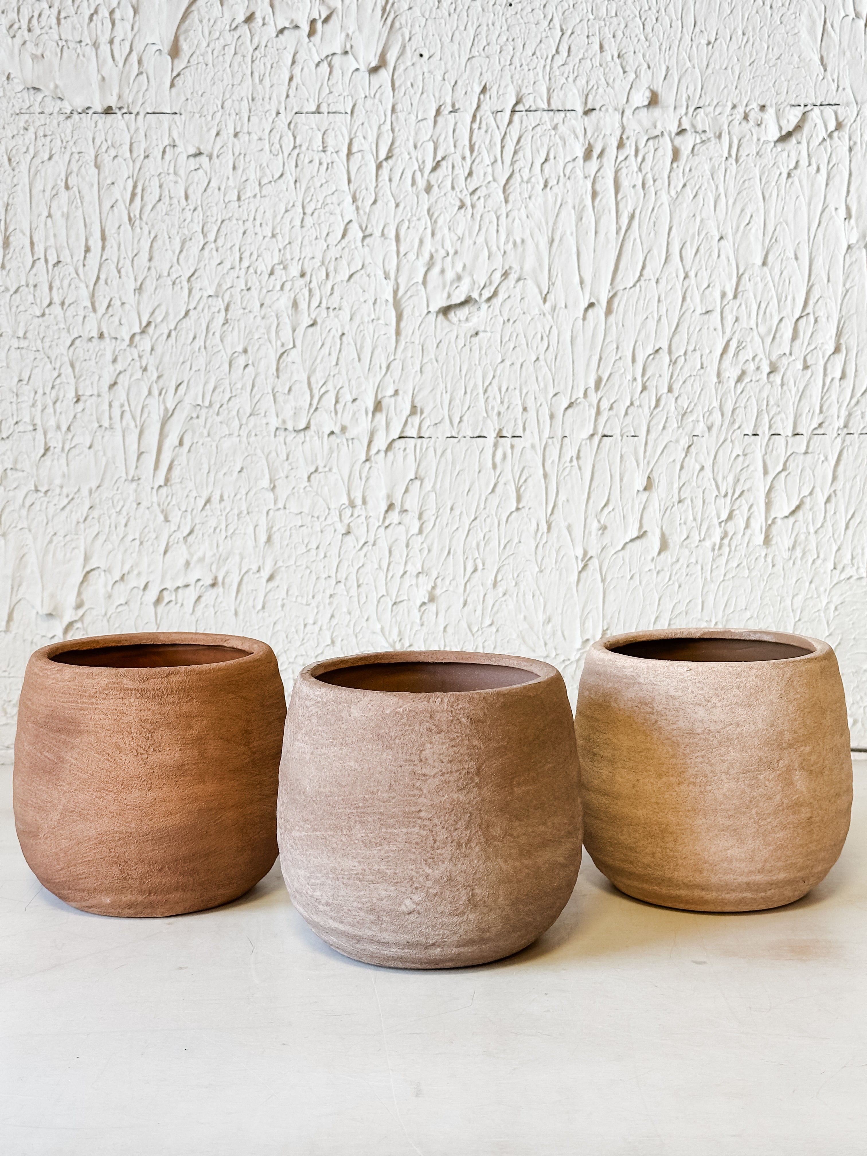 textured planter pots MDR Trading 5 in. Coarse Texture Planter Taupe