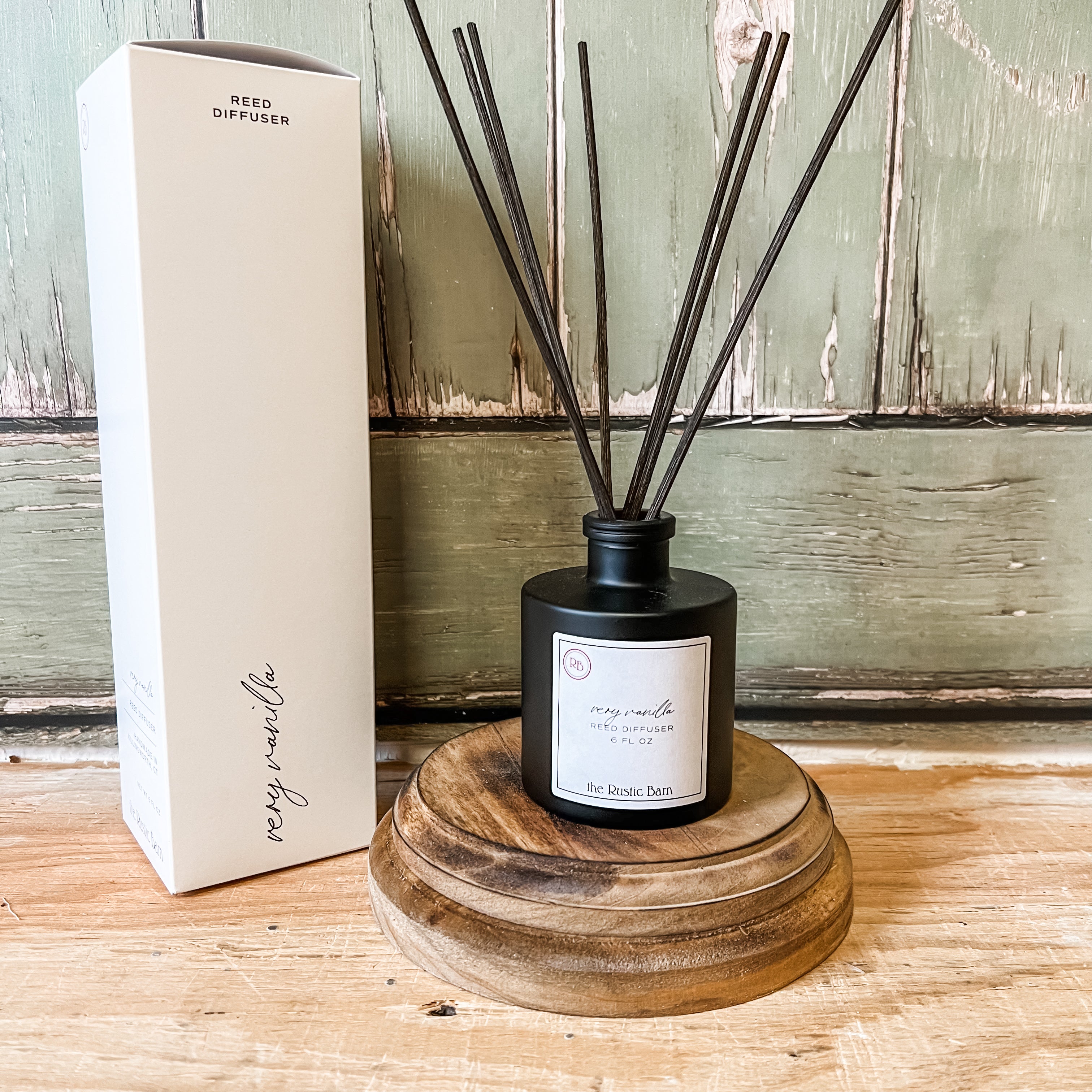 Handmade vanilla scented reed diffuser with essential oils the rustic barn ct