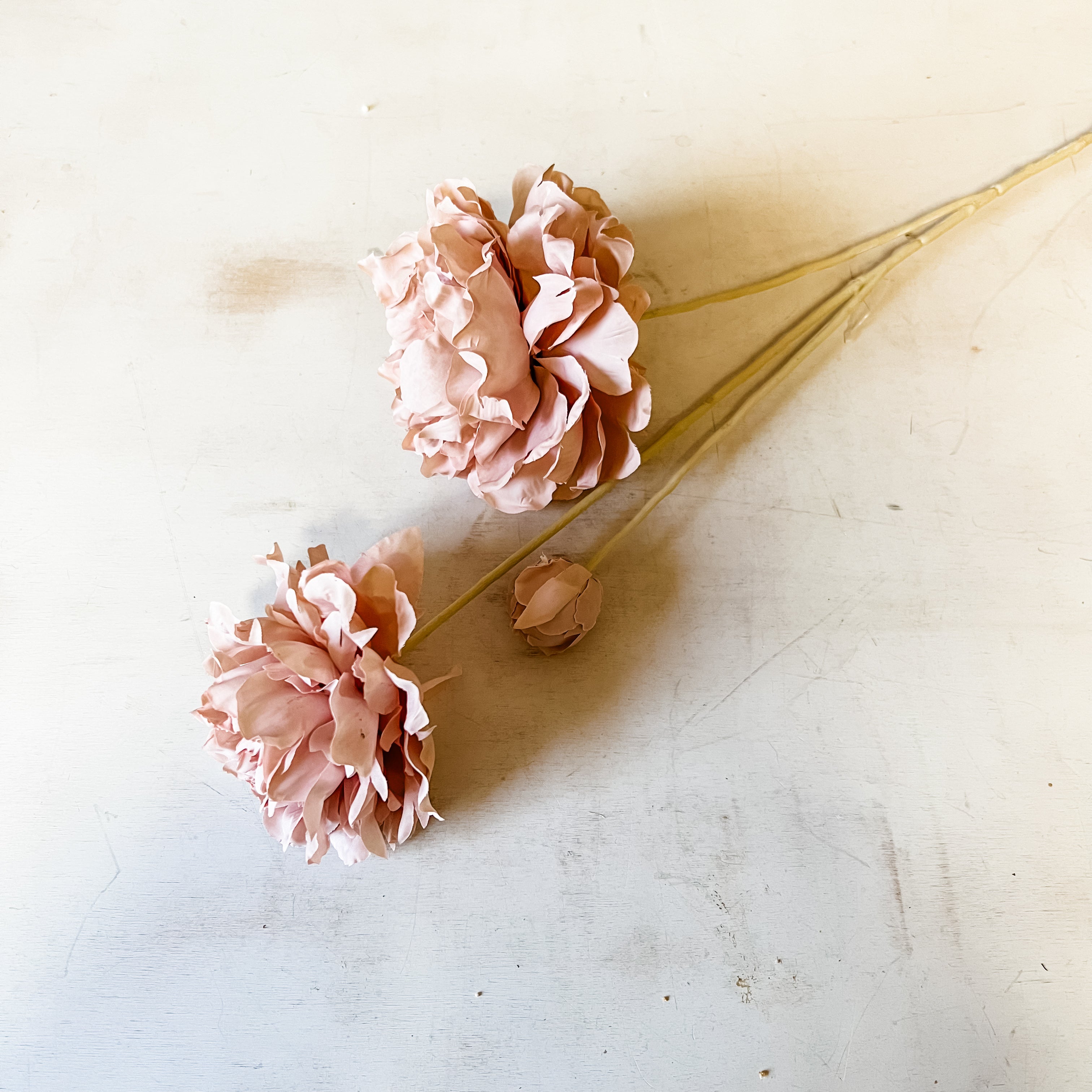 Faux pink peony spray the rustic barn ct