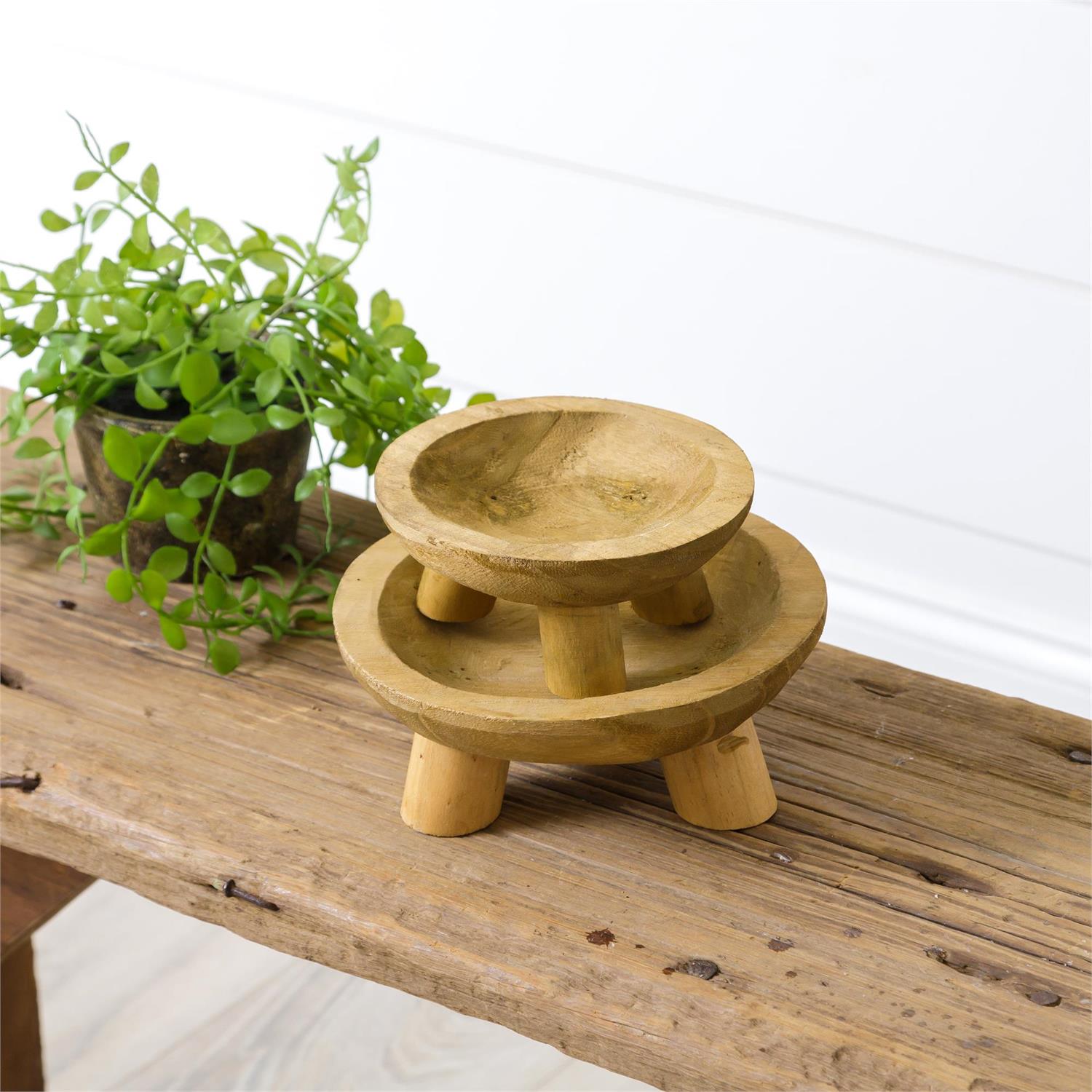 Picture of Raw Wood Bowl Risers – The Rustic Barn