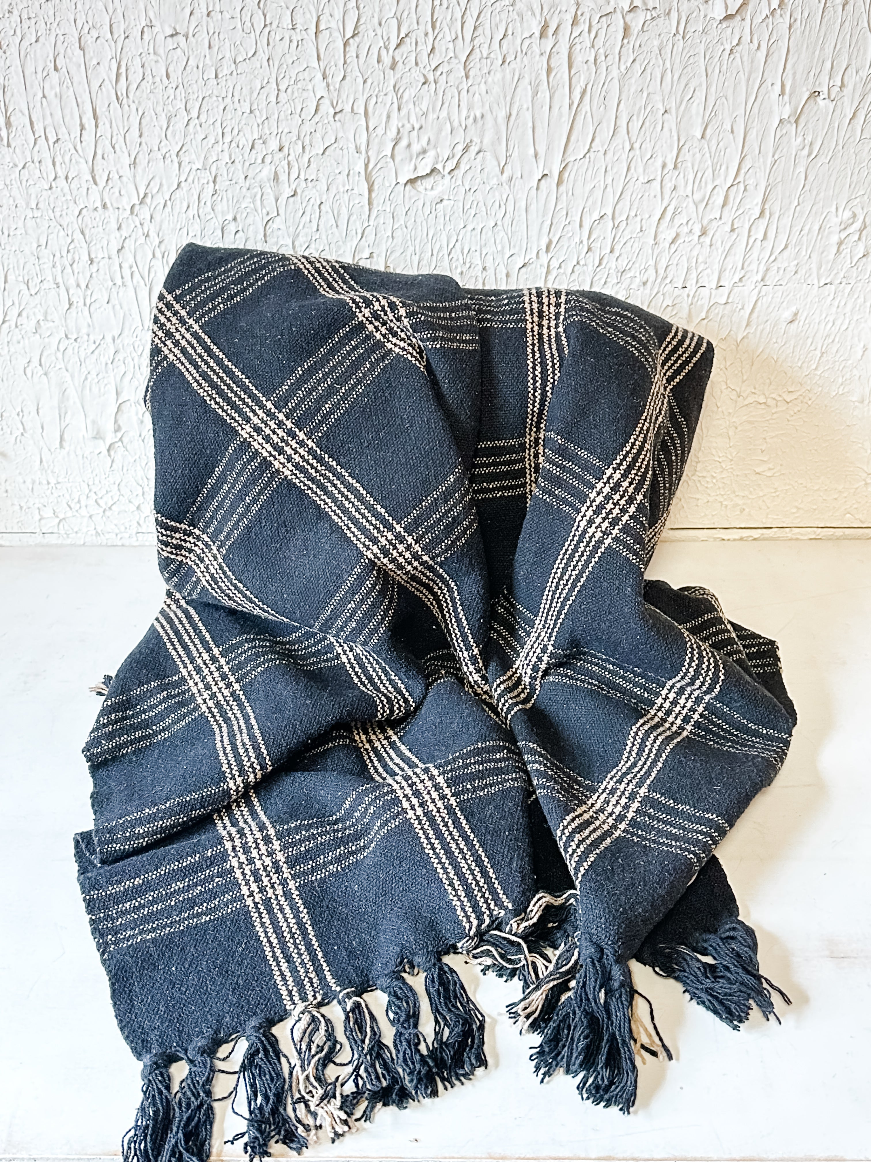 Cotton Throw Fall Plaid Throw Blanket Hello Honey® Warm Tone Plaid - Main Image