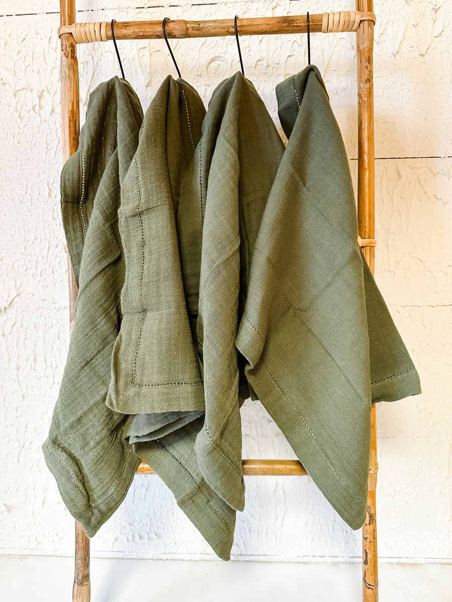 Cotton Gauze Napkins Rustic Barn CT