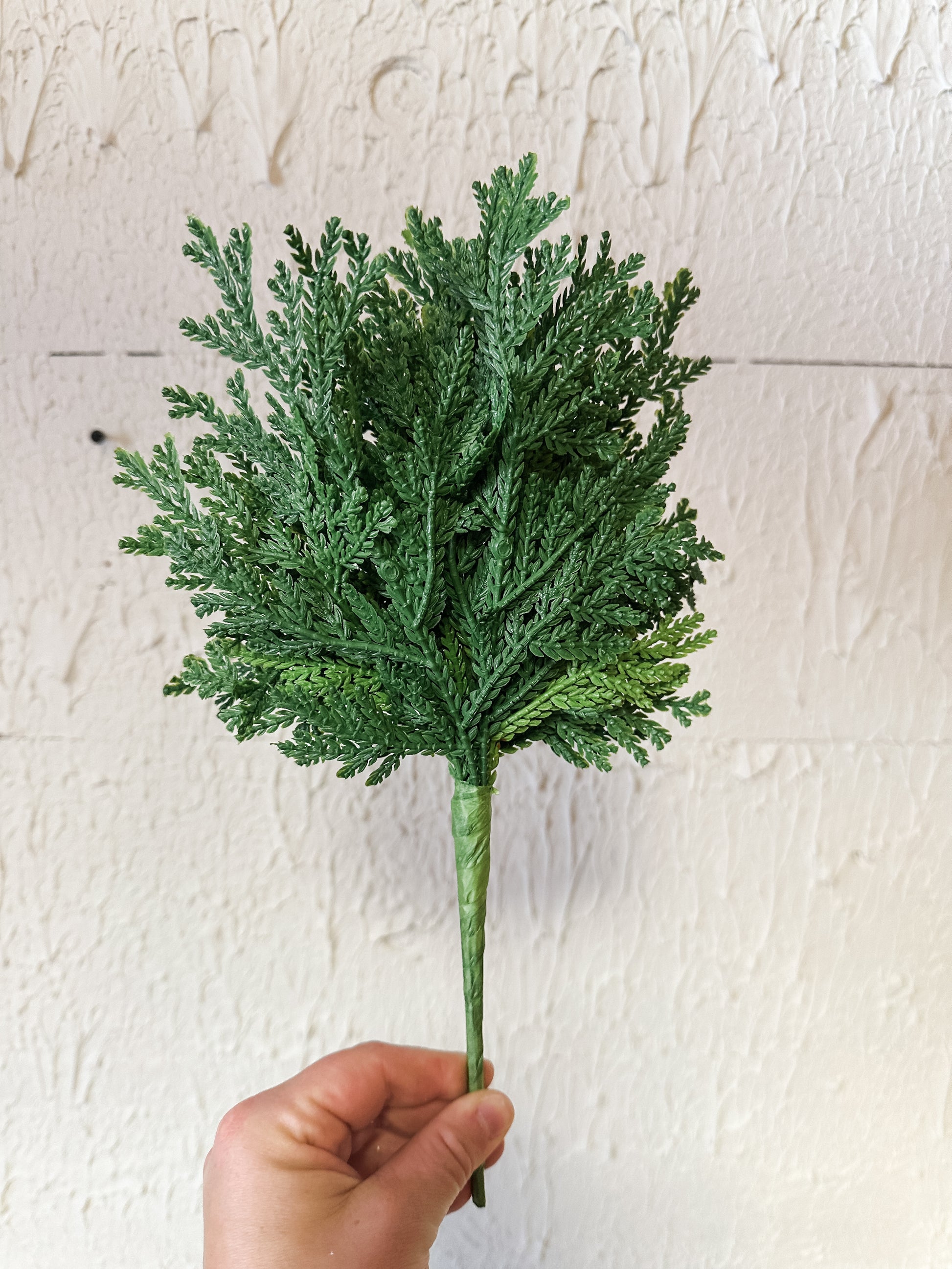 12 inch faux green cedar bush at The Rustic Barn in Killingworth CT