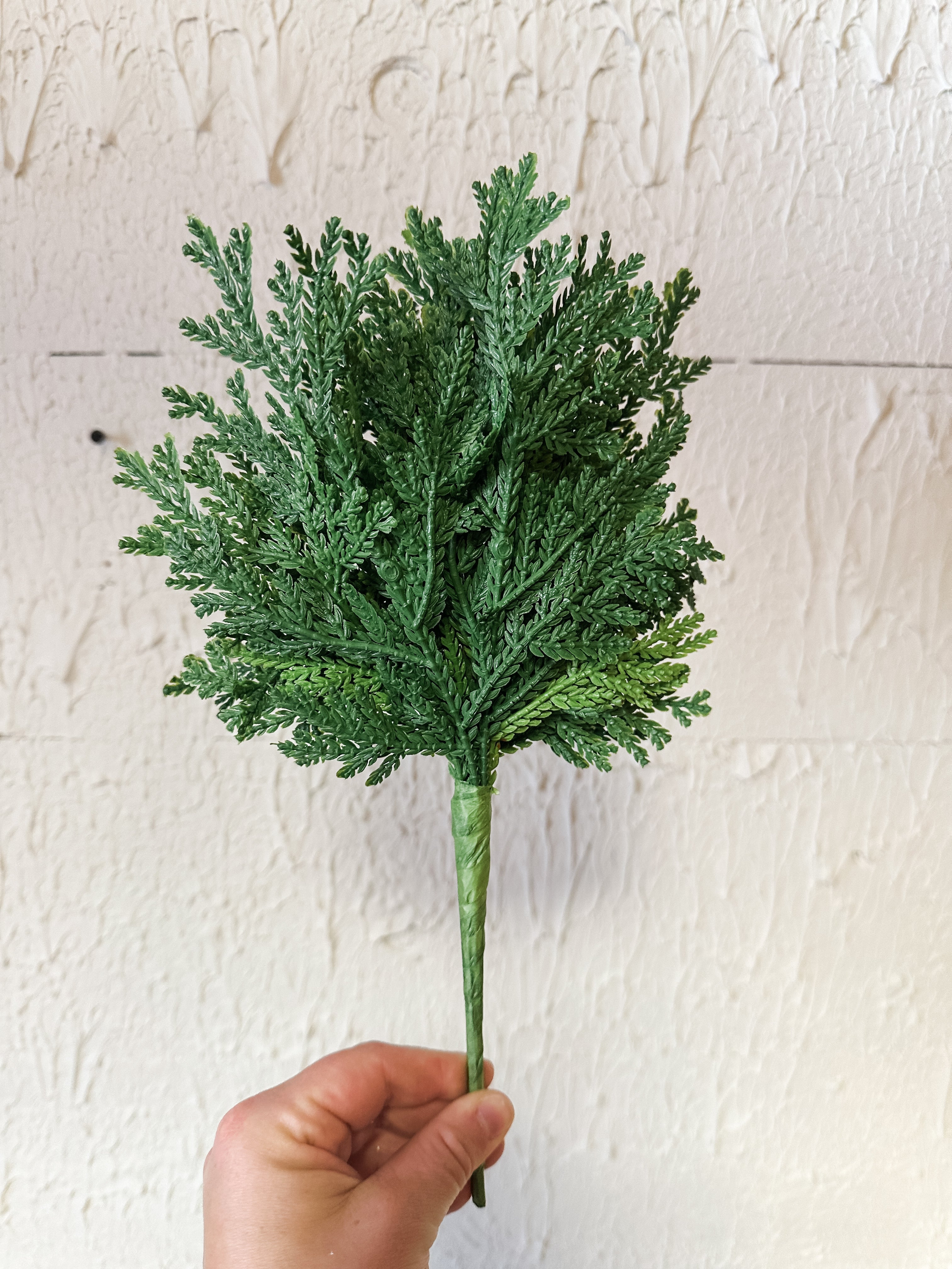 12 inch faux green cedar bush at The Rustic Barn in Killingworth CT