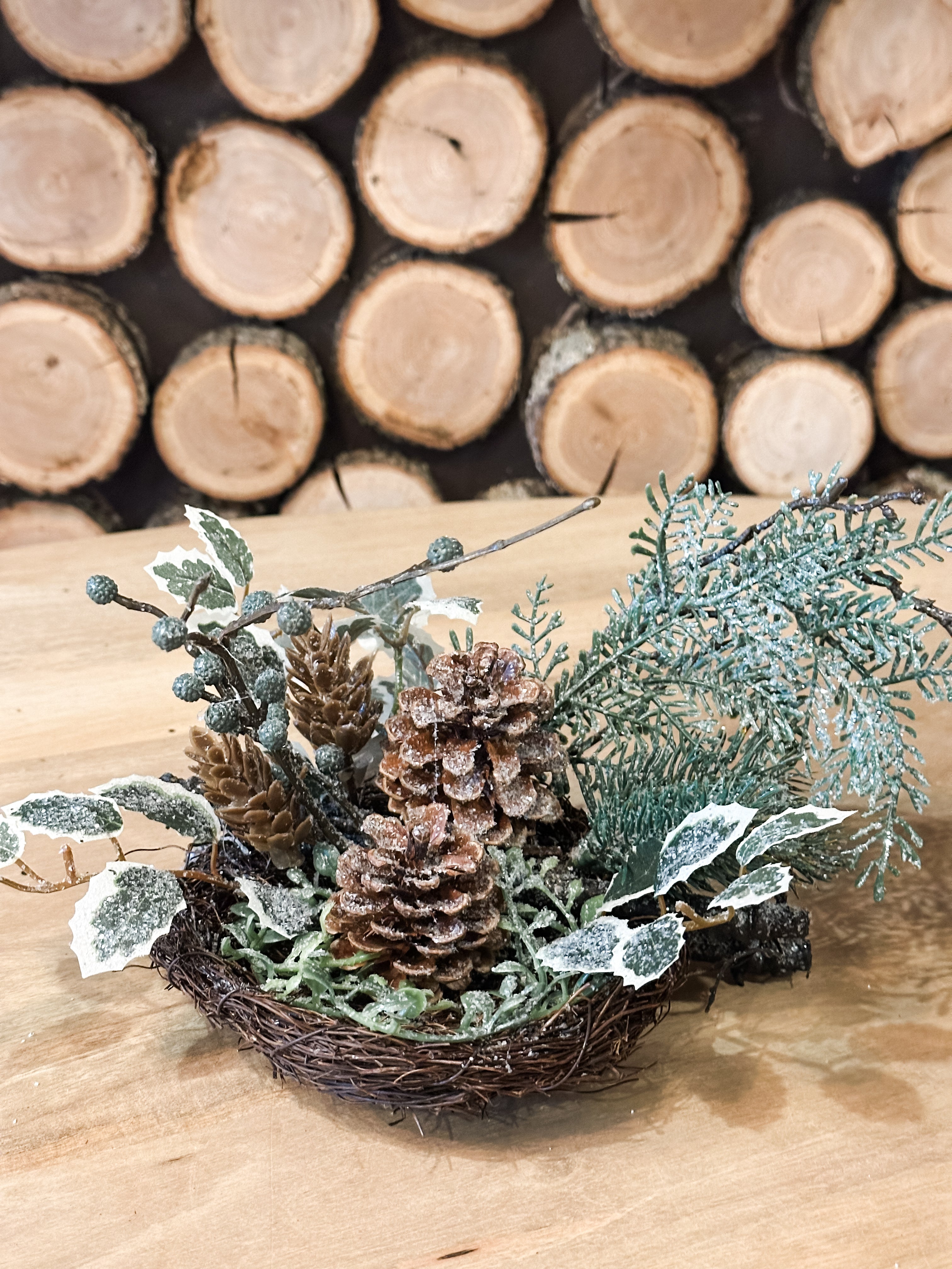 12 inch medium faux bird nest at The Rustic Barn in Killingworth CT