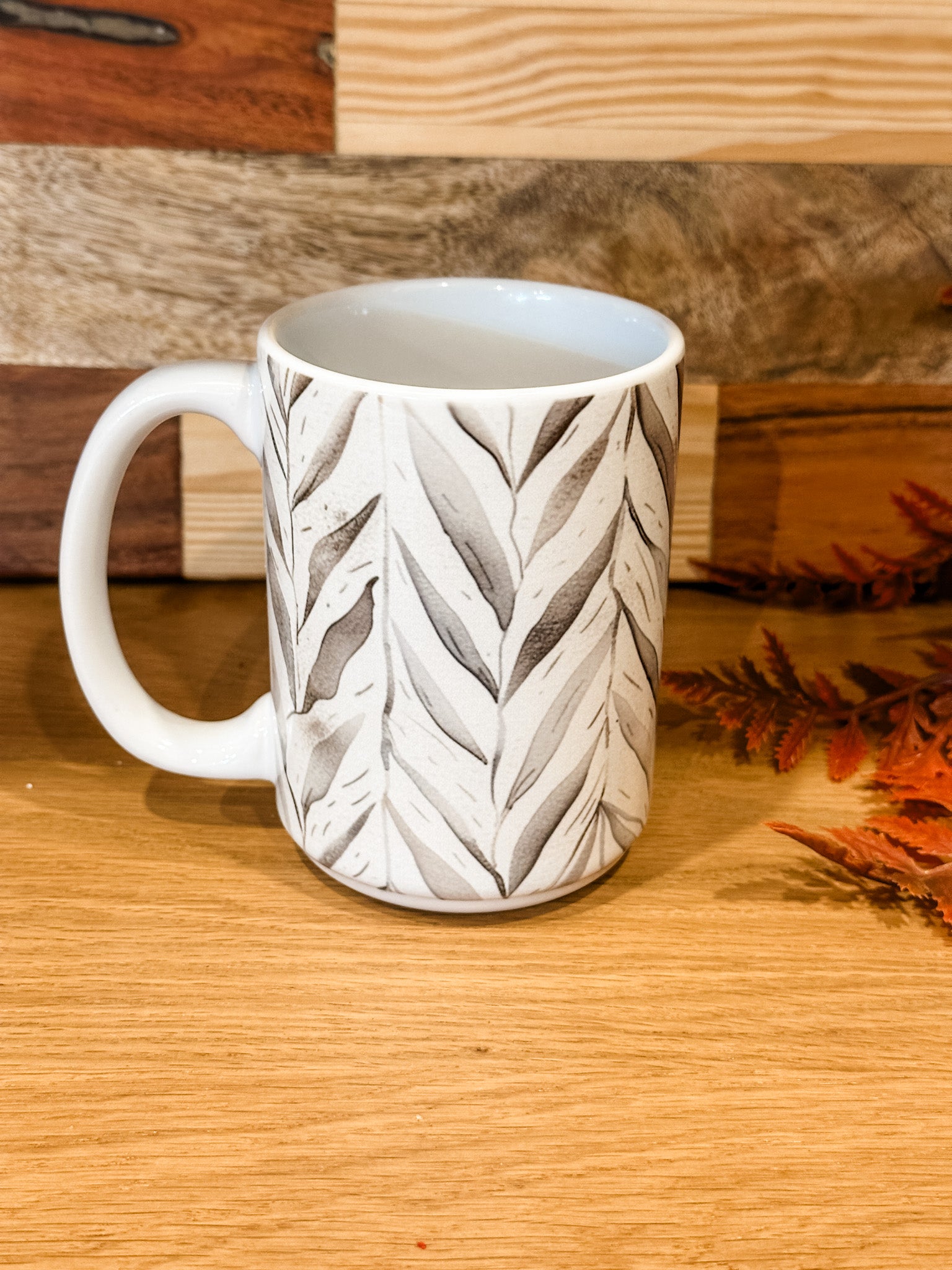 15 ounce botanical fall mugs at the rustic barn in killingworth ct