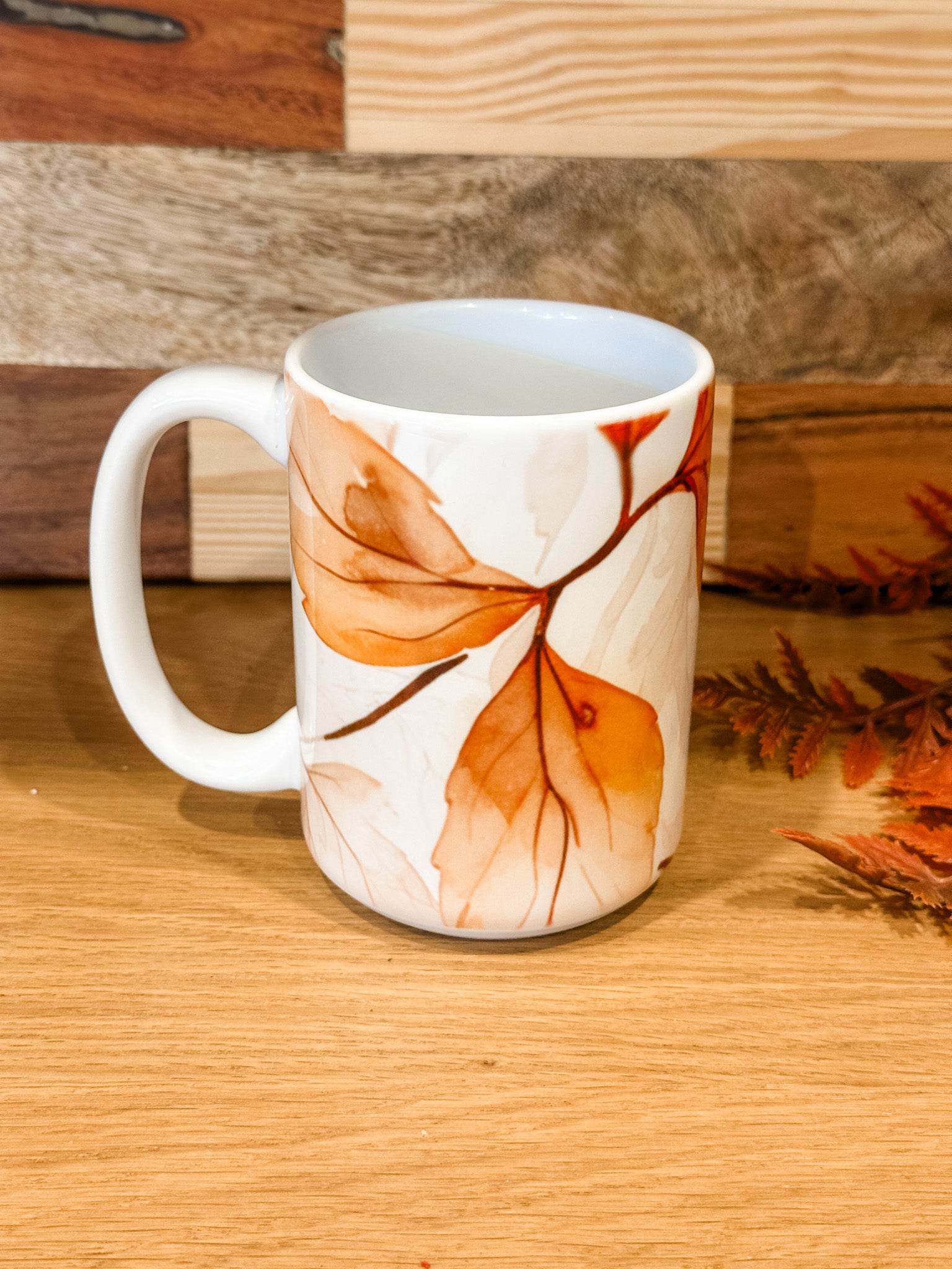 15 ounce botanical fall mugs at the rustic barn in killingworth ct