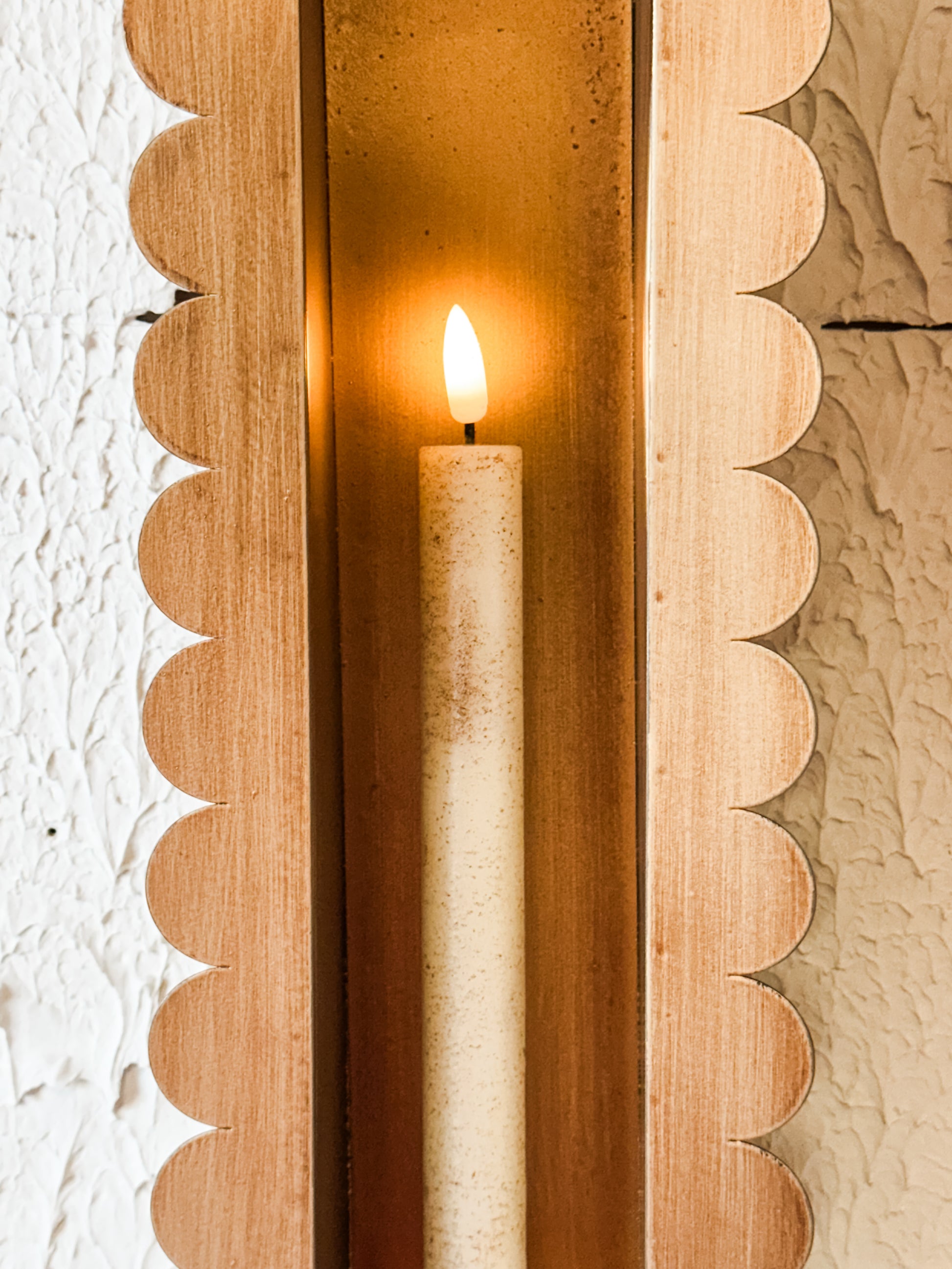 16 inch Scalloped Gold Metal Wall Sconce at the Rustic Barn in Killingworth, CT