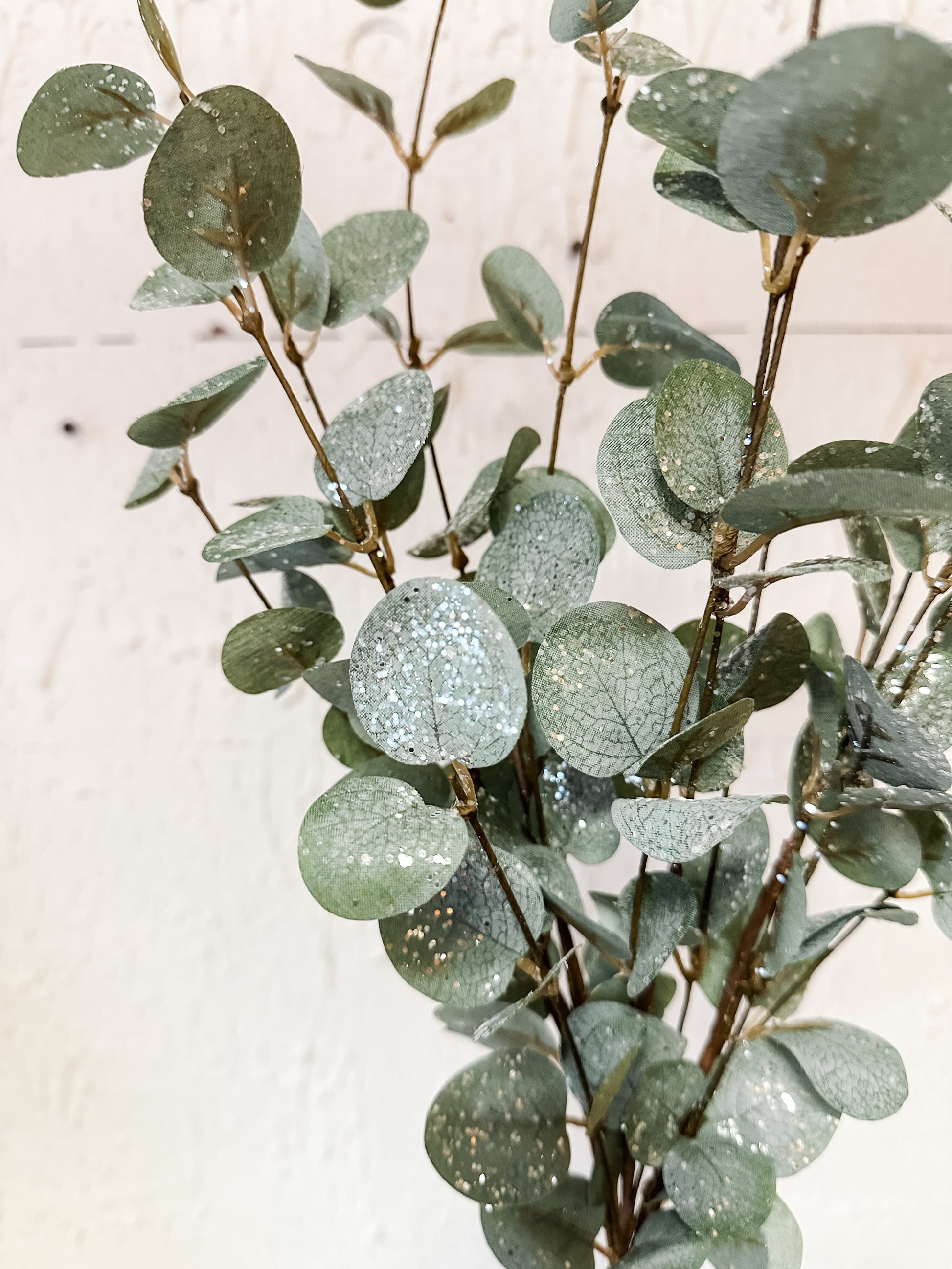 18 inch crisp air eucalyptus bush with frost effect at The Rustic Barn in Killingworth CT
