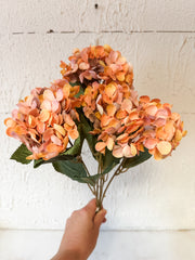 18 inch faux taupe hydrangea bush at the Rustic Barn in Killingworth CT