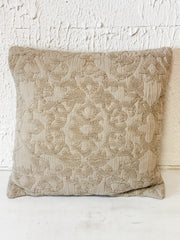 18 inch square cotton woven chenille pillow at The Rustic Barn in Killingworth CT