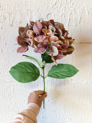19" Faux Soft Touch Purple Hydrangea Stem at the Rustic Barn in Killingworth, CT