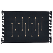 Black Fringe Line Placemat