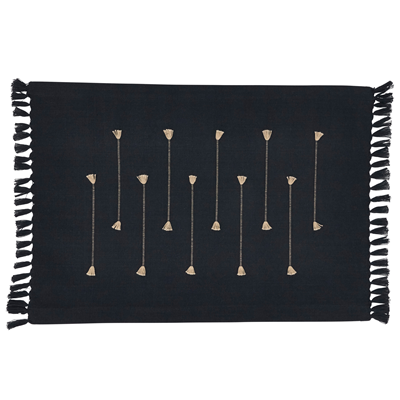 Black Fringe Line Placemat