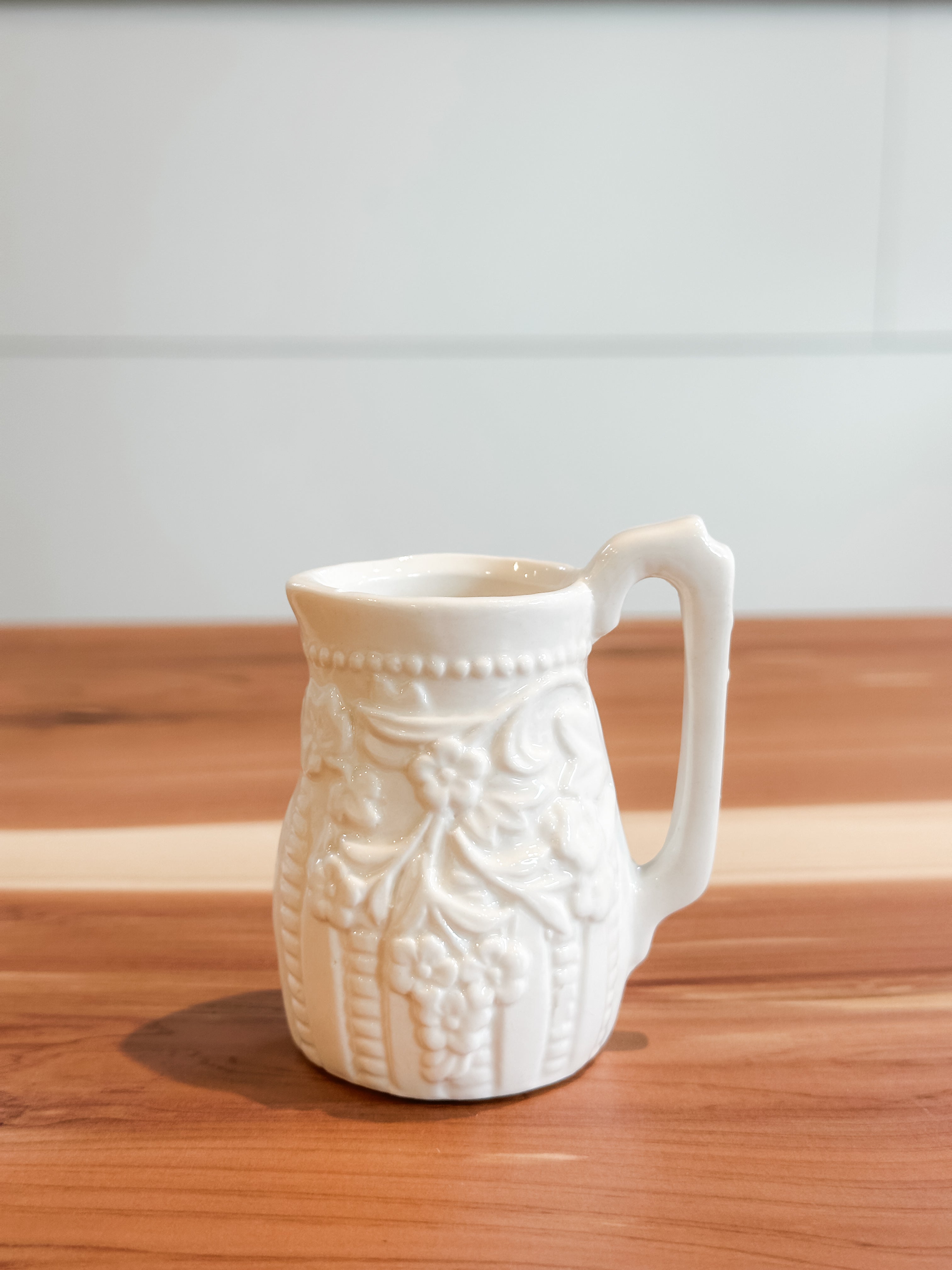 2 ounce vintage inspired stoneware creamer at the Rustic Barn in Killingworth, CT
