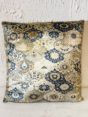 20 inch square cotton blend velvet pillow with design at The Rustic Barn in Killingworth CT