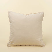 20 inch square ivory corduroy scallop pillow at the rustic barn in killingworth ct