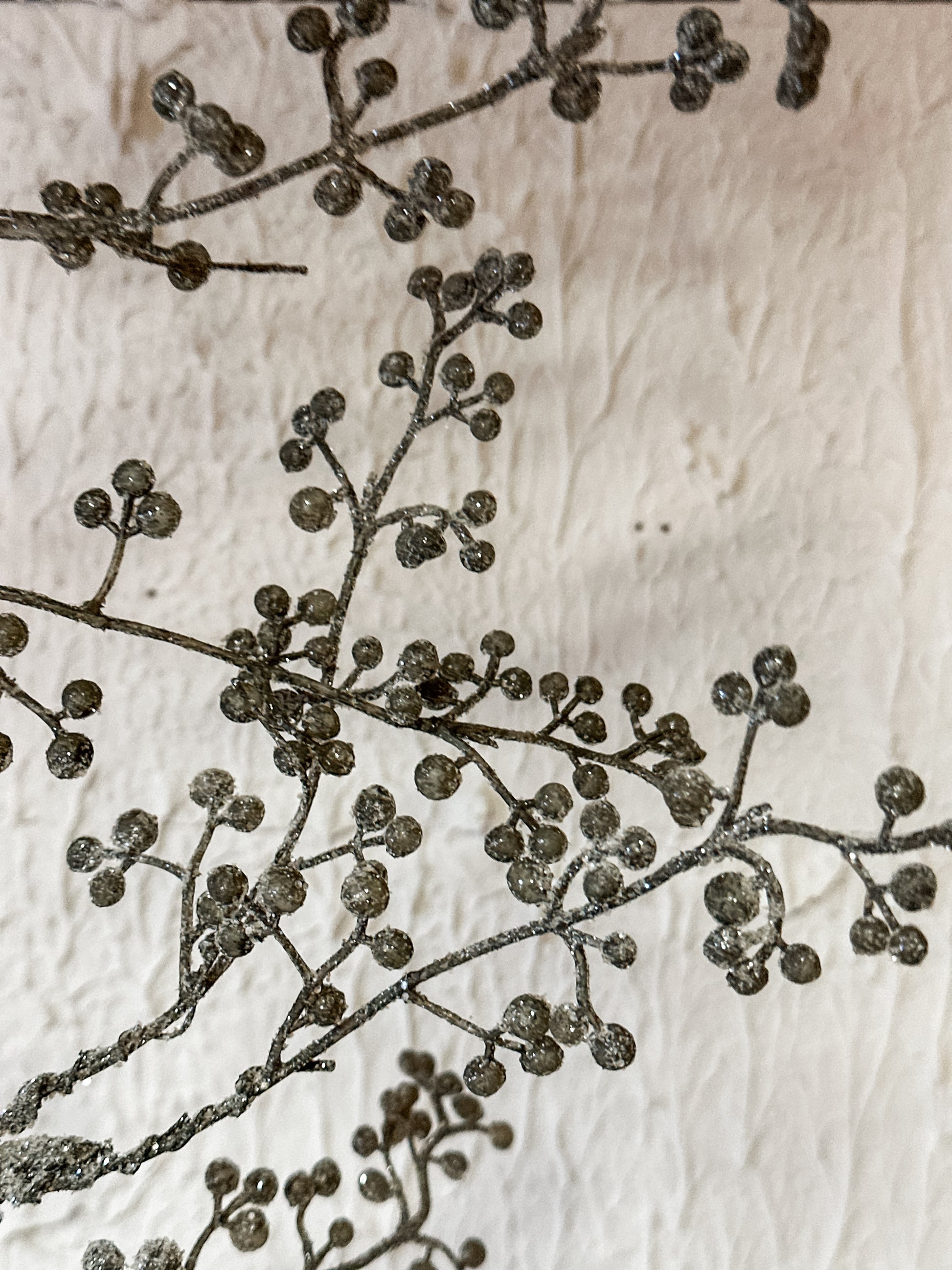 23 inch tan brown iced berry spray at The Rustic Barn in Killingworth CT