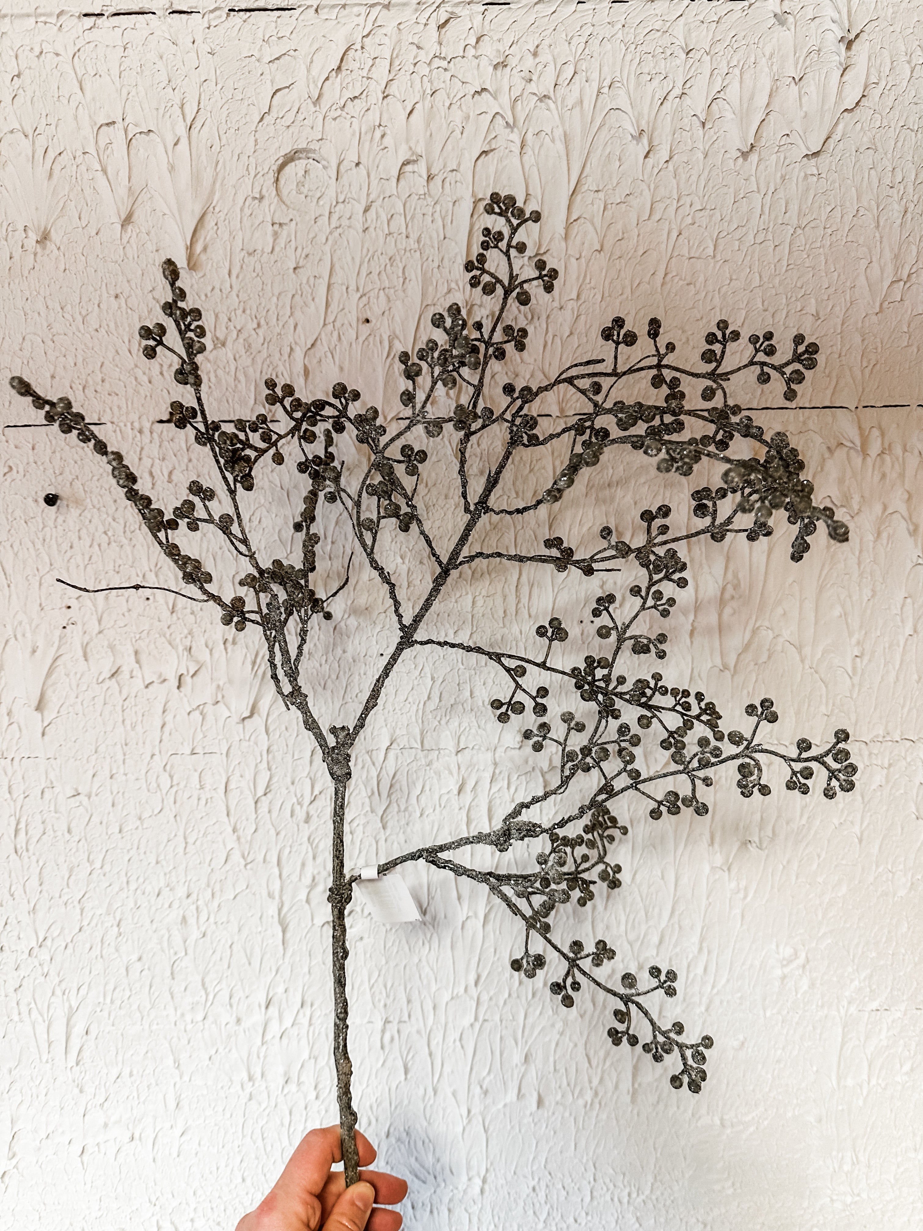 23 inch tan brown iced berry spray at The Rustic Barn in Killingworth CT