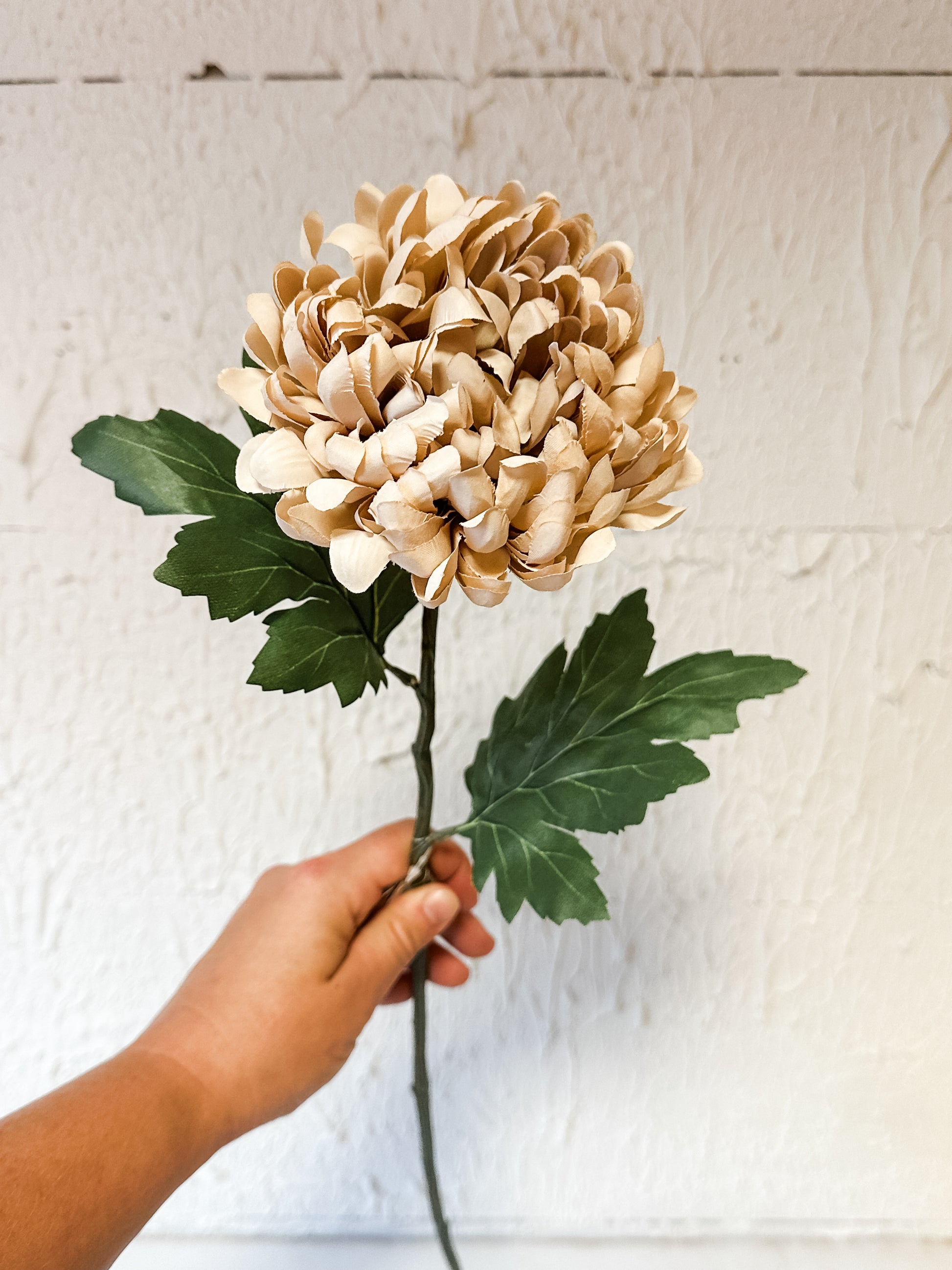 24.5 inch faux autumn cream mum spray at The Rustic Barn in Killingworth CT