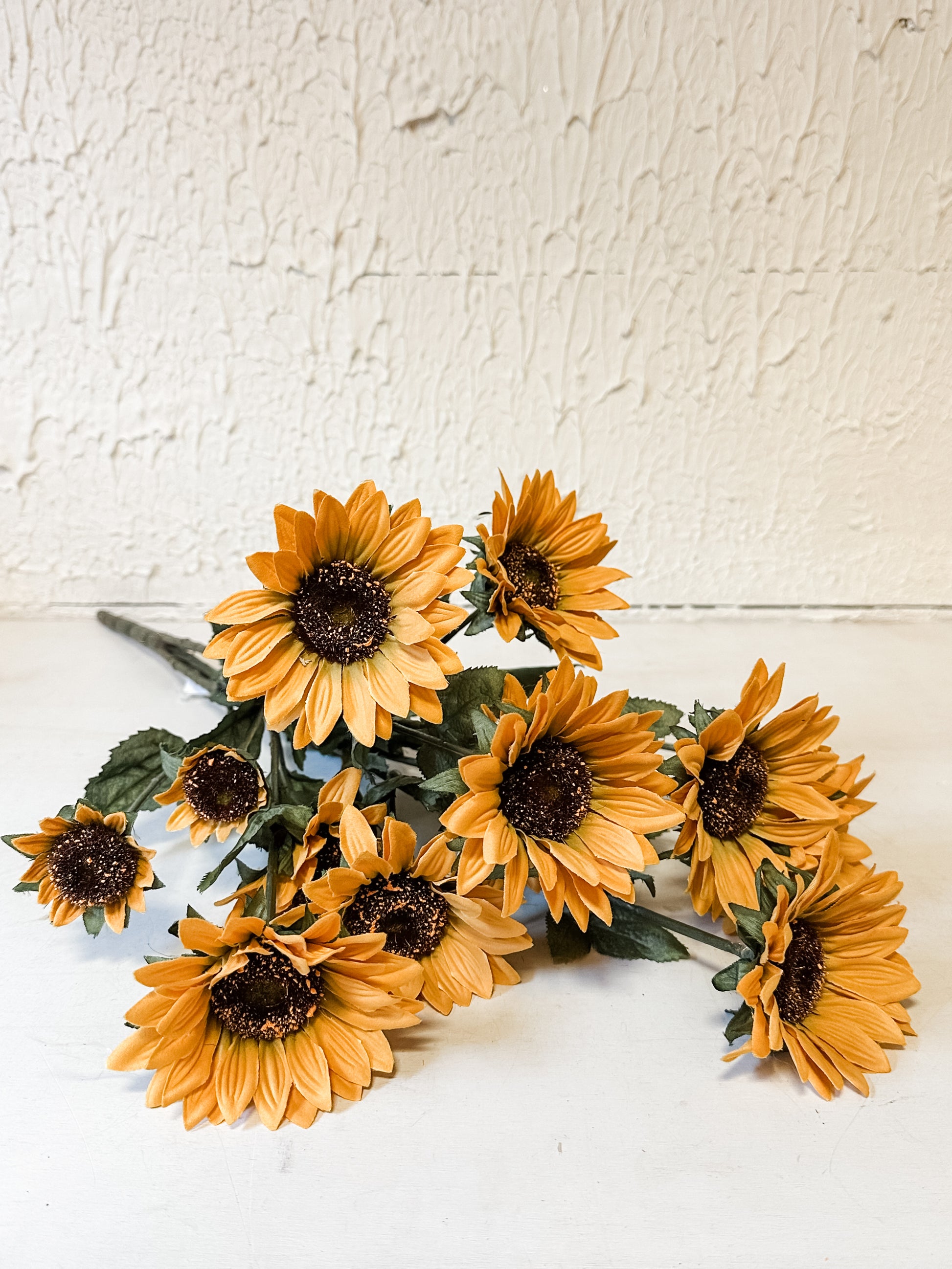 26 inch faux sunflower gold bush for fall at The Rustic Barn in Killingworth CT