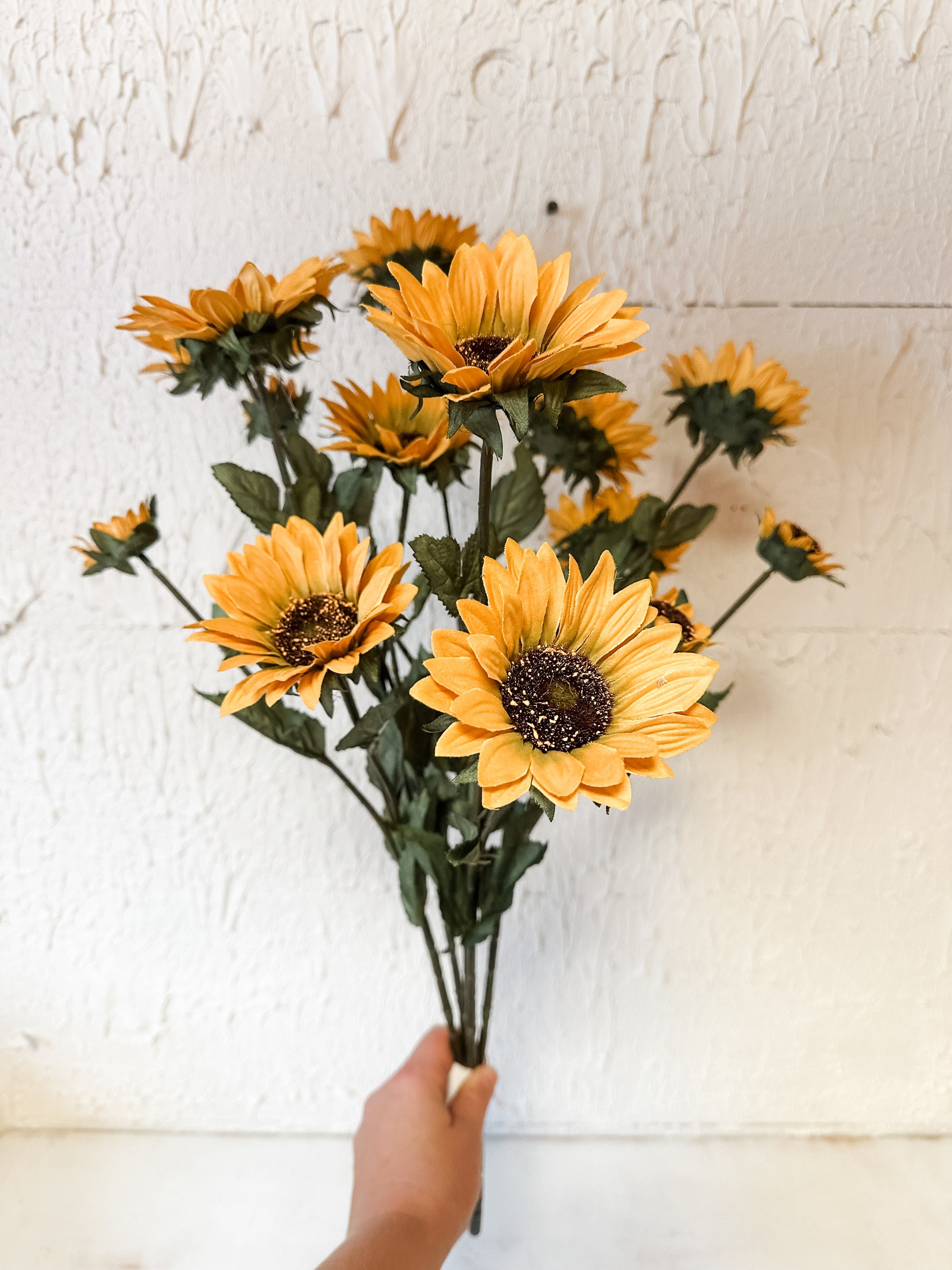 26 inch faux sunflower gold bush for fall at The Rustic Barn in Killingworth CT
