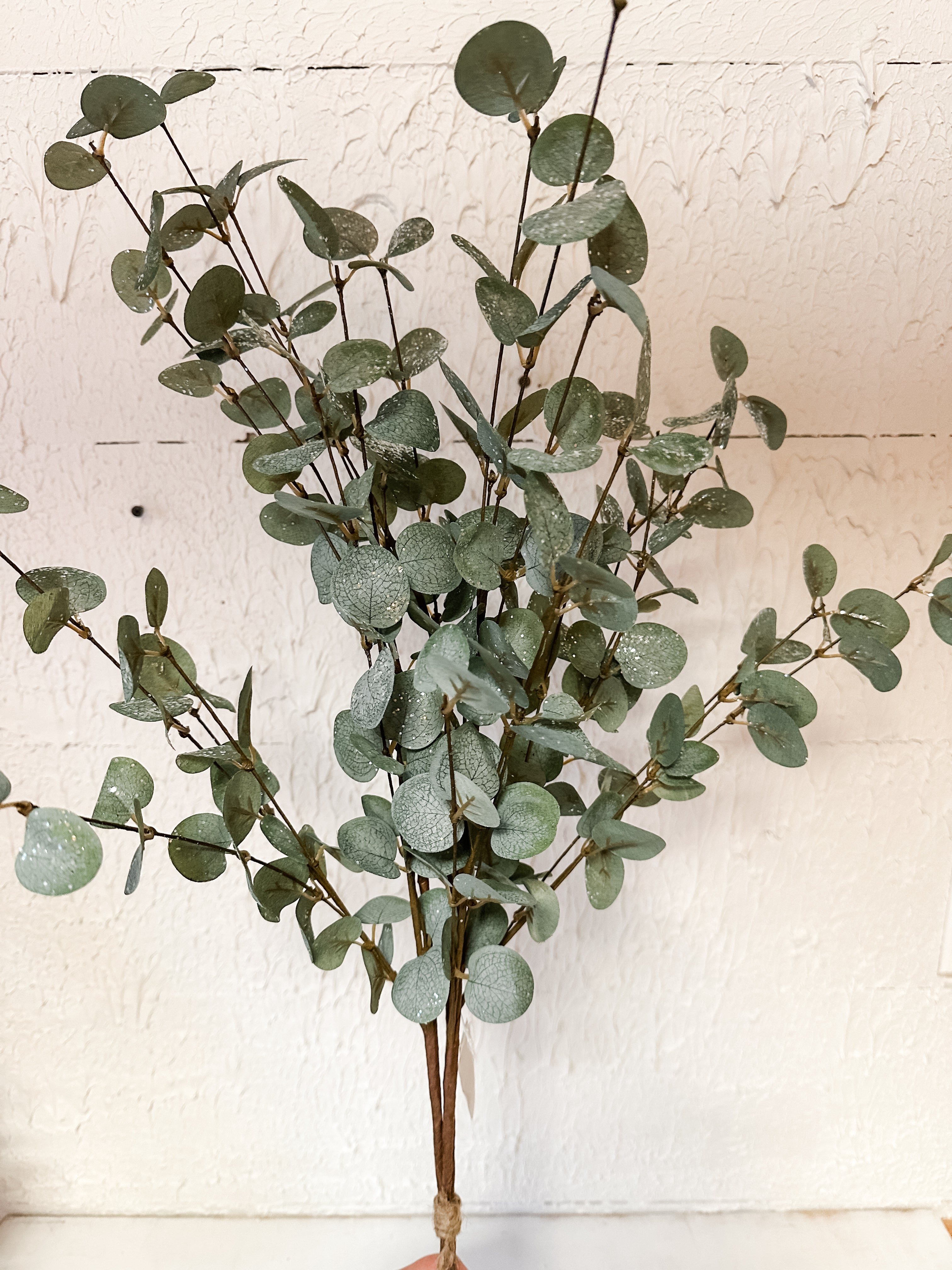 35 inch crisp air eucalyptus bundle with frost effect at The Rustic Barn in Killingworth CT
