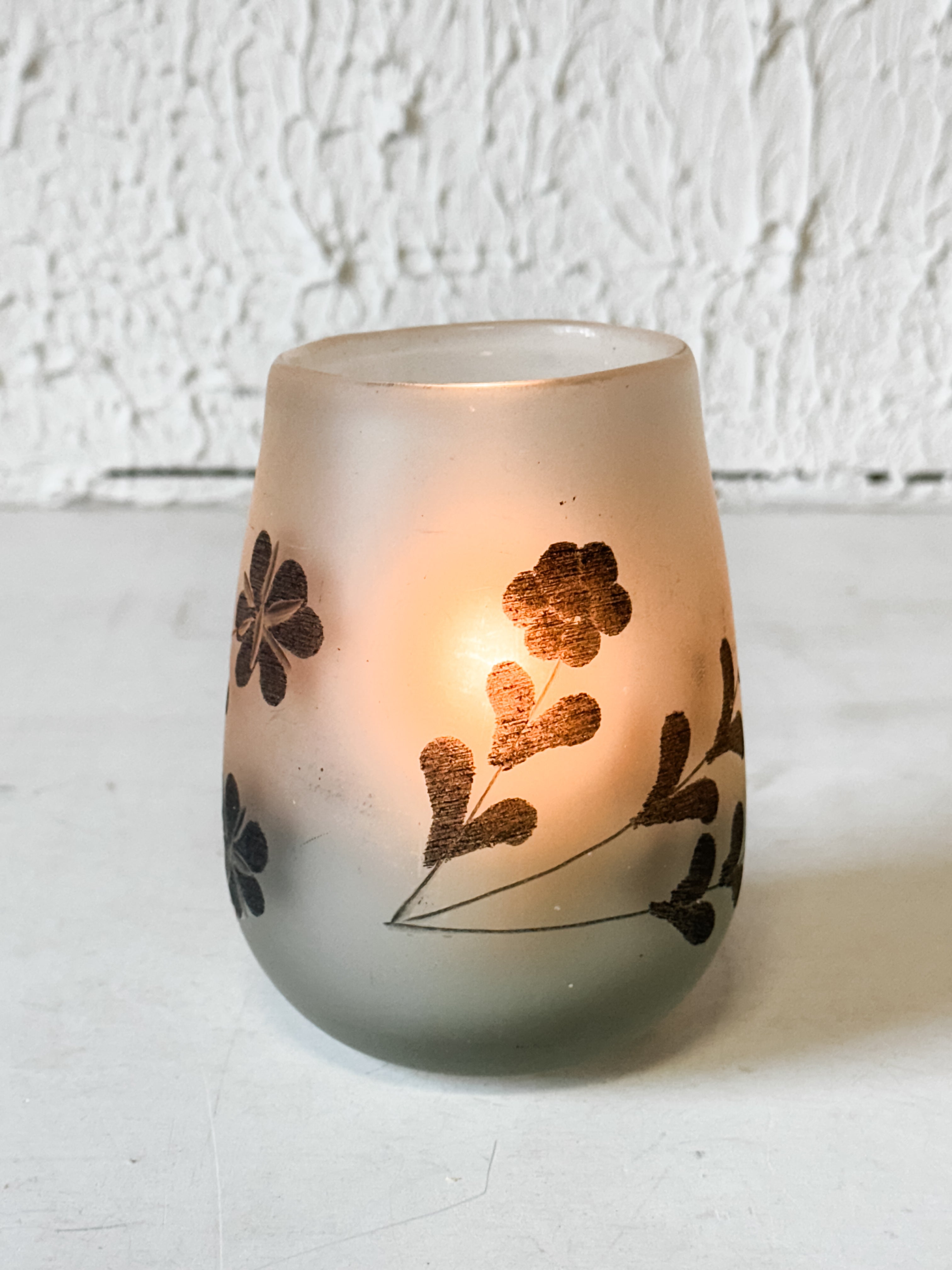 5" Black Floral Etched Tealight Holder at the Rustic Barn in Killingworth, CT