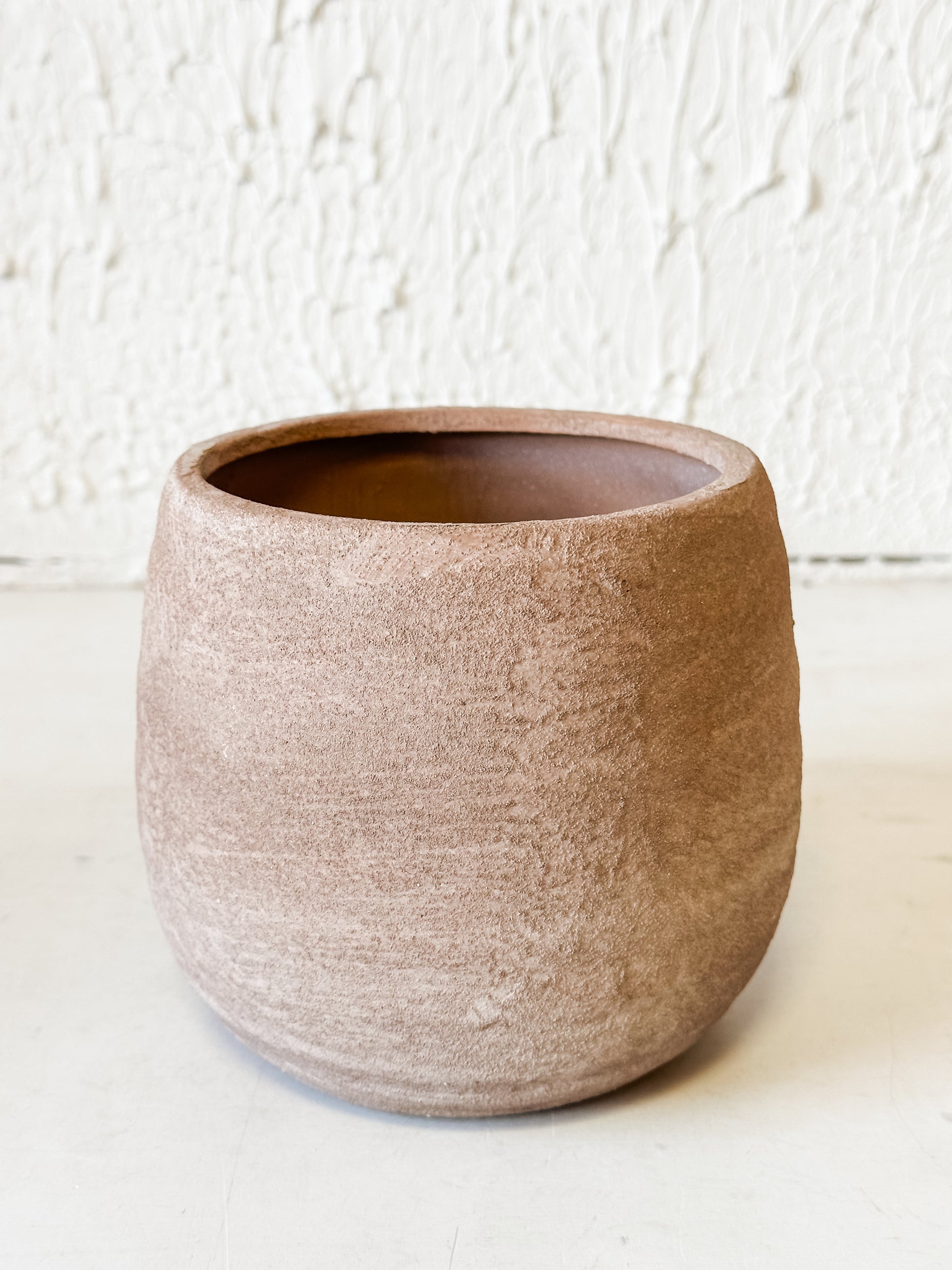 5" Coarse Texture Stoneware Planter at the Rustic Barn in Killingworth, CT