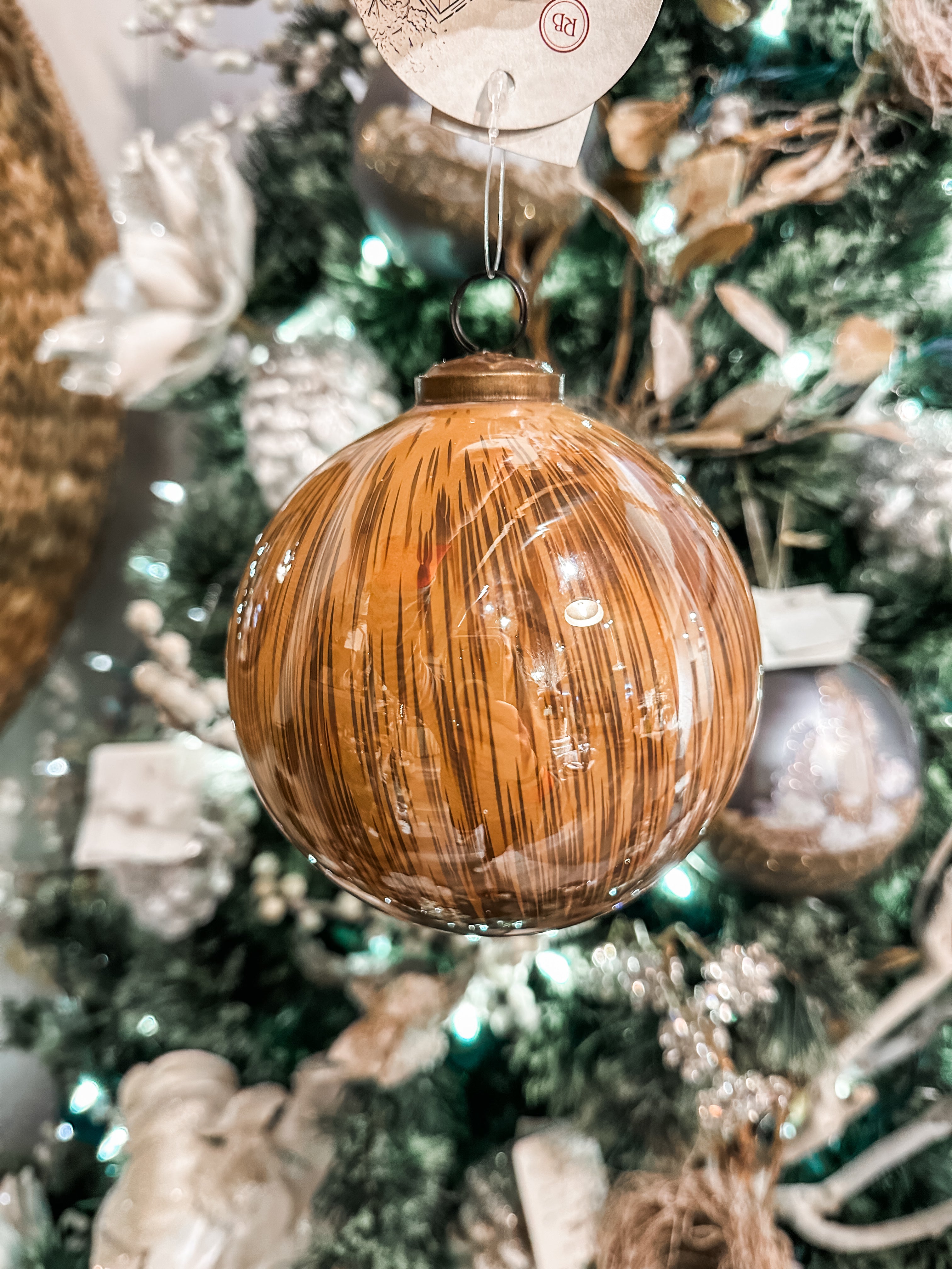 5 inch copper ball ornament at The Rustic Barn in Killingworth CT