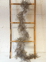 6 foot long brown and white little Luna faux garland at The Rustic Barn in Killingworh CT