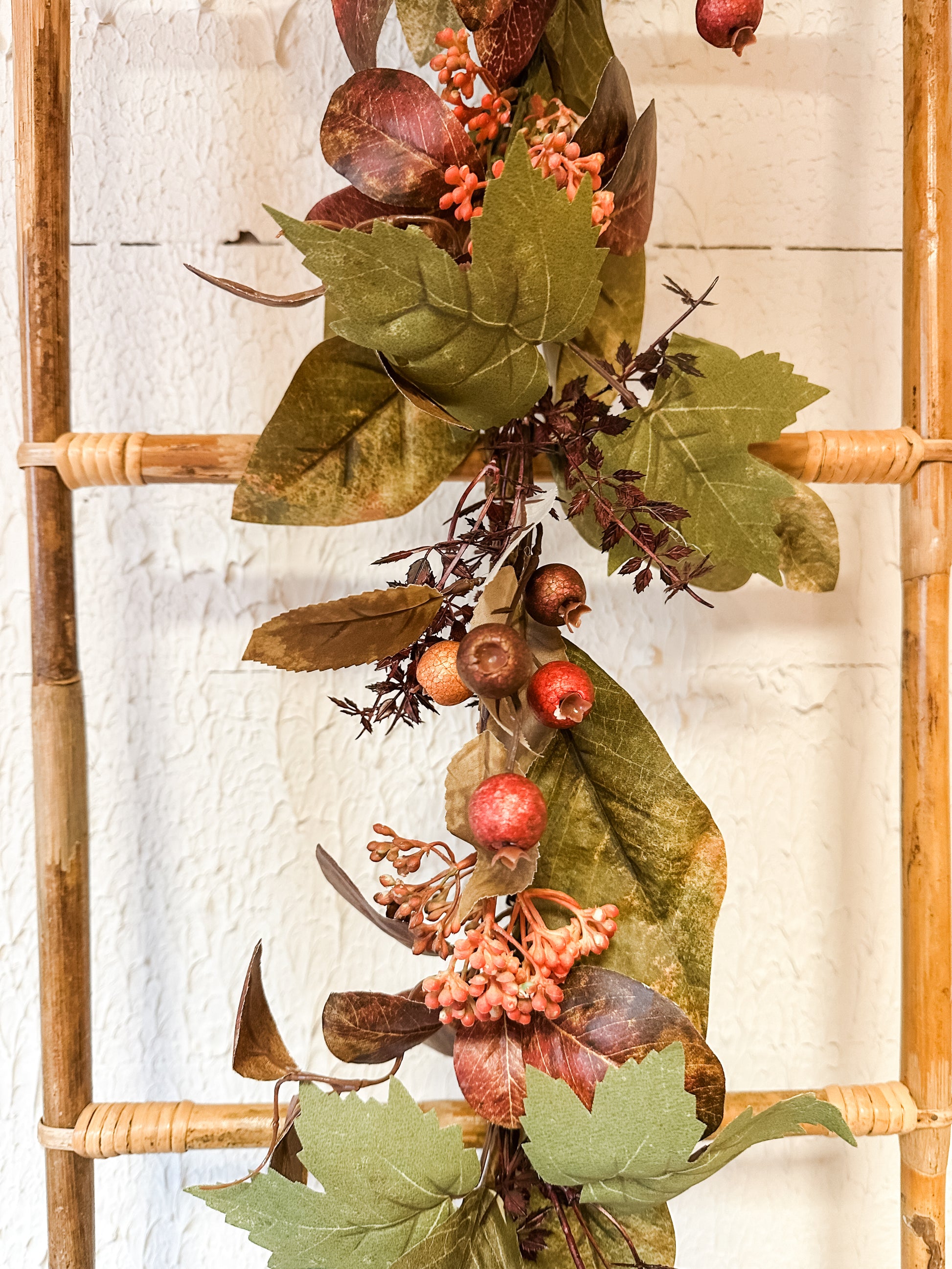 Autumn mantel garland at The Rustic Barn in Killingworth CT