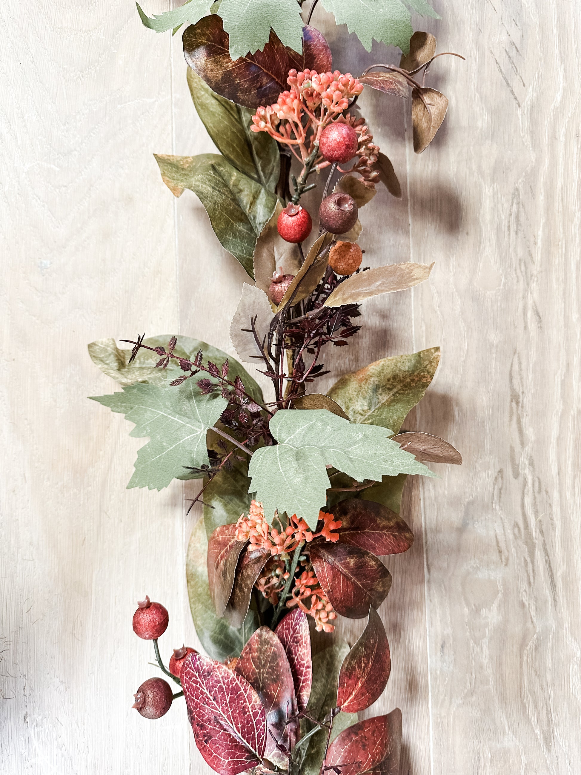 Autumn mantel garland at The Rustic Barn in Killingworth CT