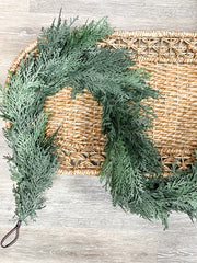 6 foot soft pine and cedar christmas garland at the rustic barn in killingworth ct