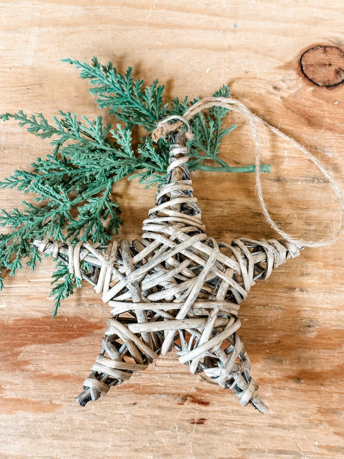rustic wicker star christmas ornament at the rustic barn in killingworth ct