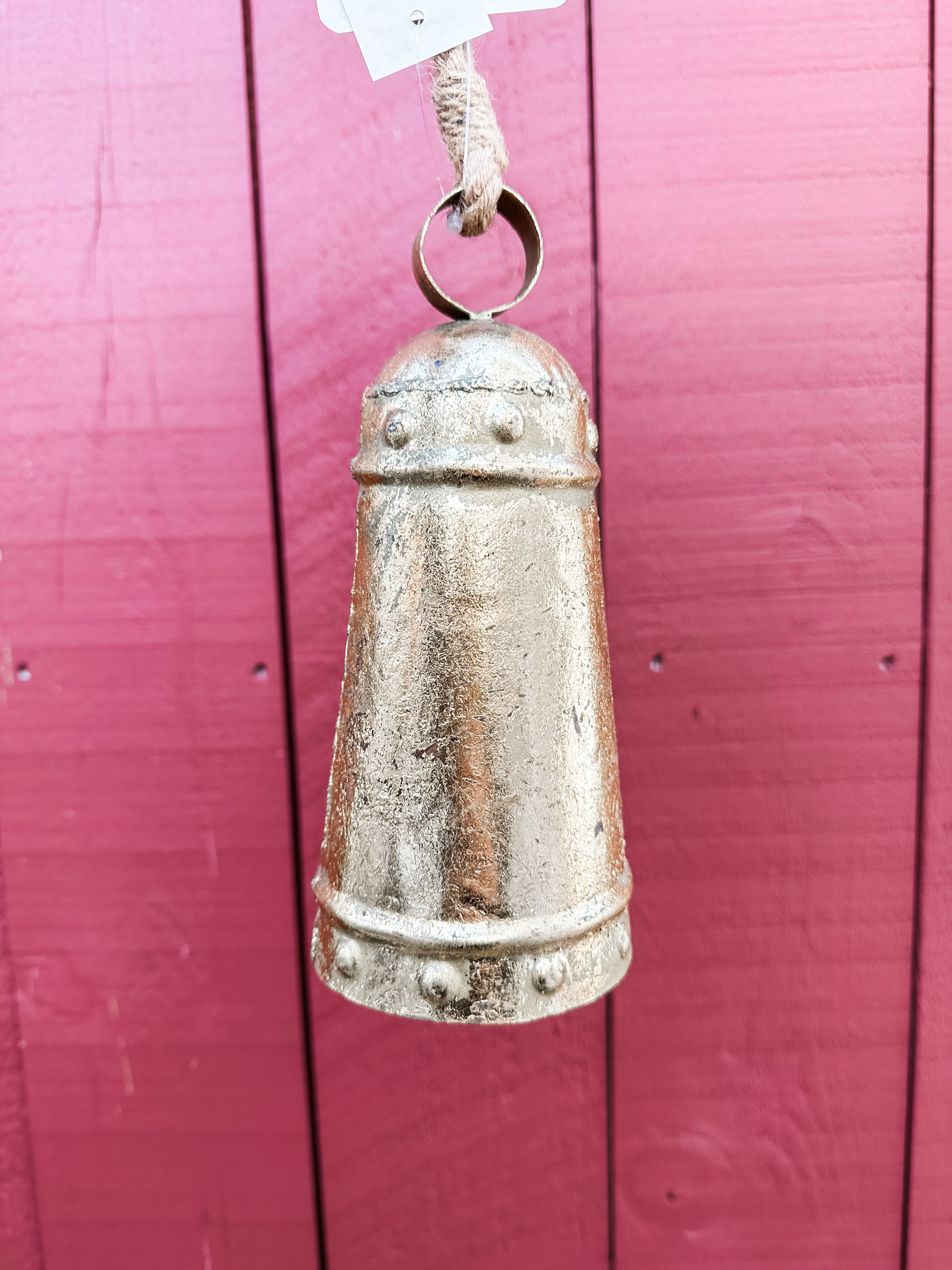 7" gold antique bell ornament at The Rustic Barn in Killingworth CT