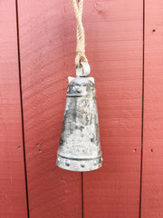 7" silver antique bell ornament at The Rustic Barn in Killingworth CT