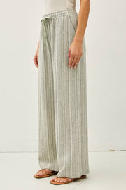 Effortless Striped Linen Wide Leg Pants – 29" Inseam