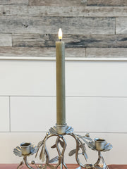3D flame green taper candle set at The Rustic Barn in Killingworth, CT