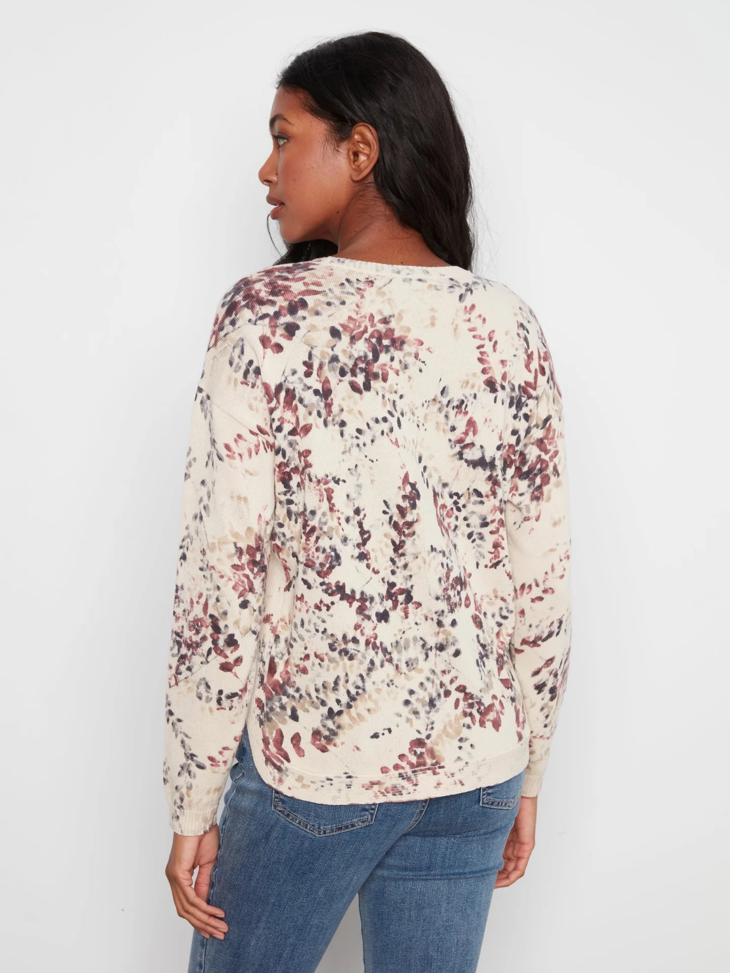 Artisan Poetry Reverse-Print Cotton Crewneck Sweater at the rustic barn in Killingworth ct