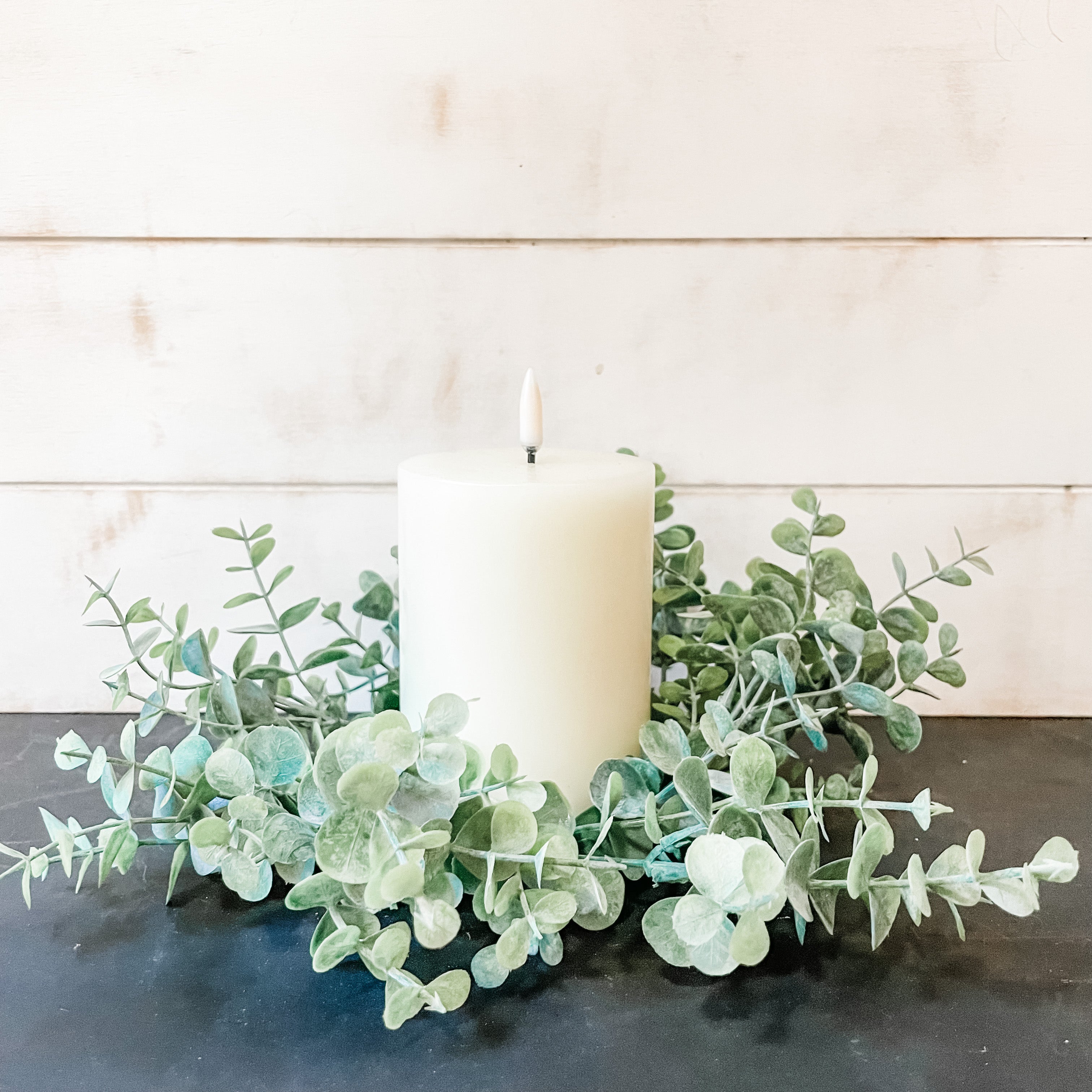 Mini Eucalyptus Taper Candle Ring