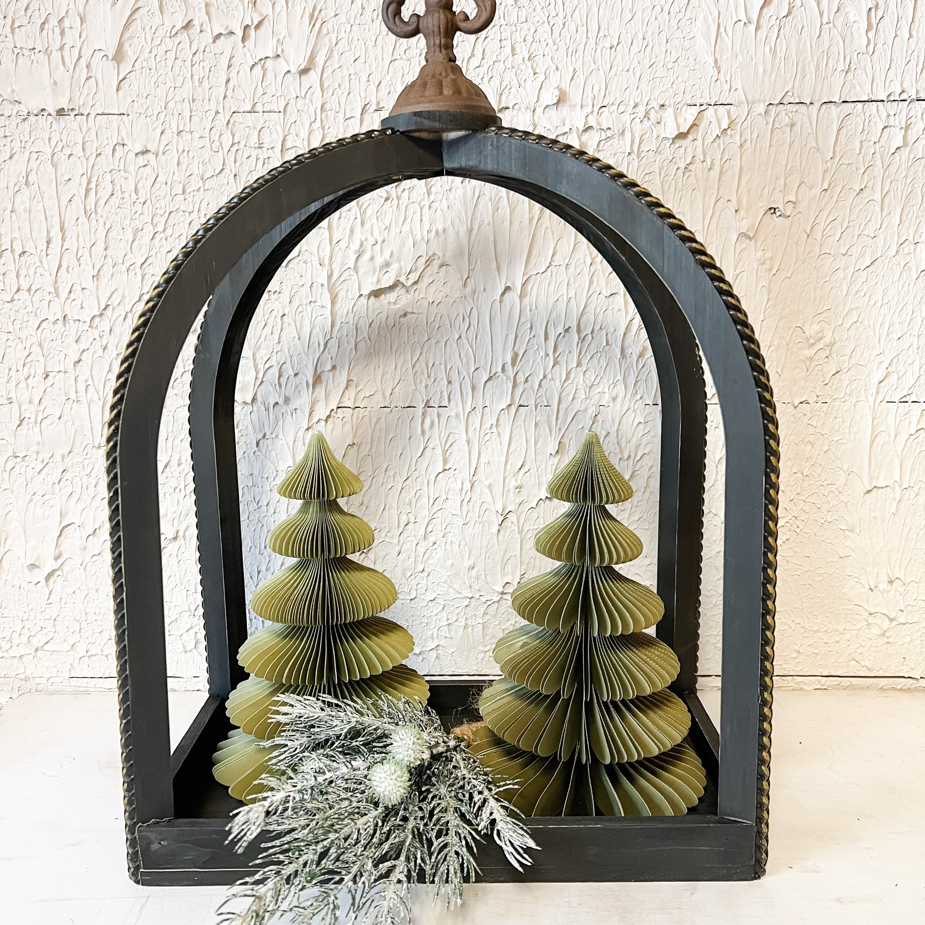 Herringbone Applique Open Lantern, Large
