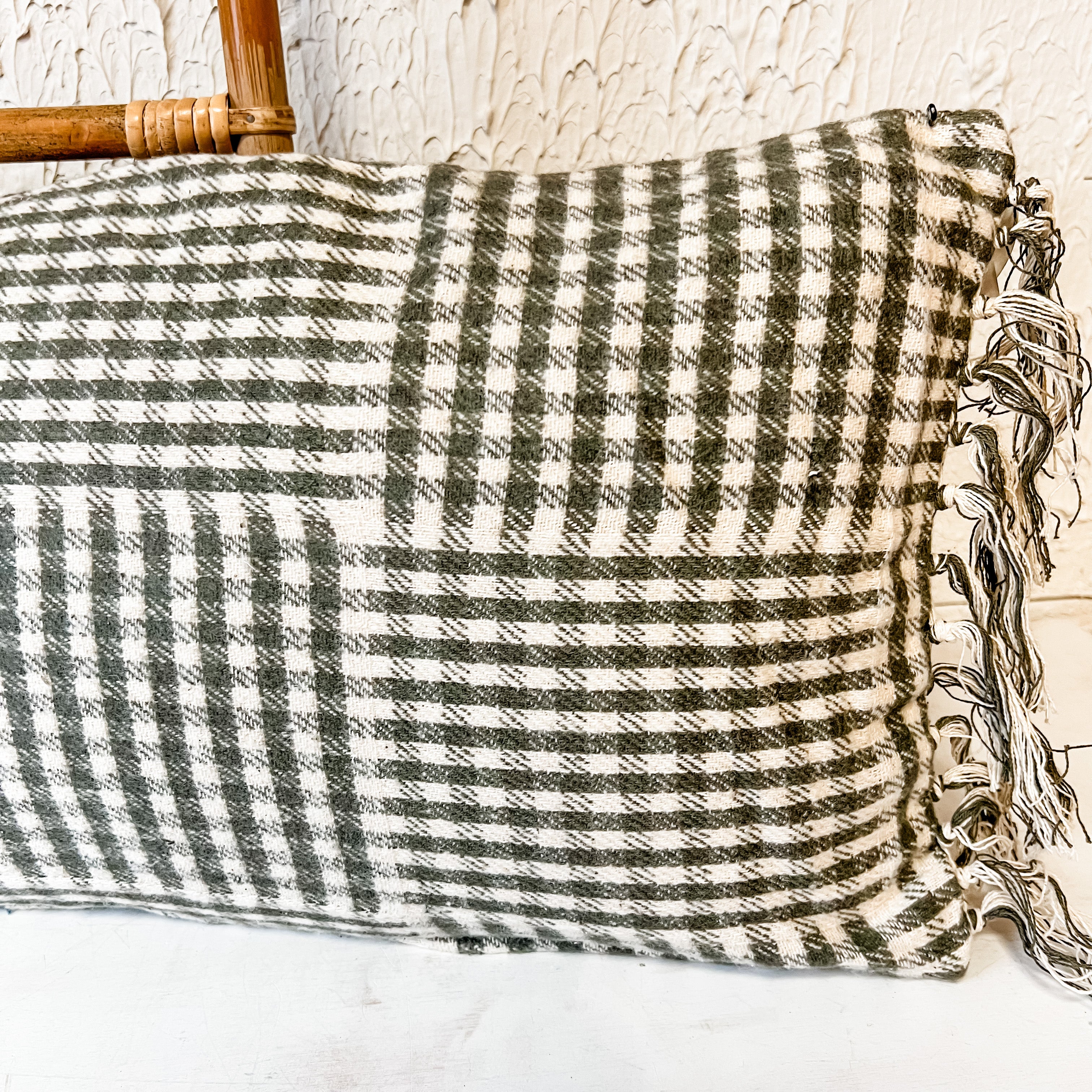 Cotton Flannel Lumbar Pillow