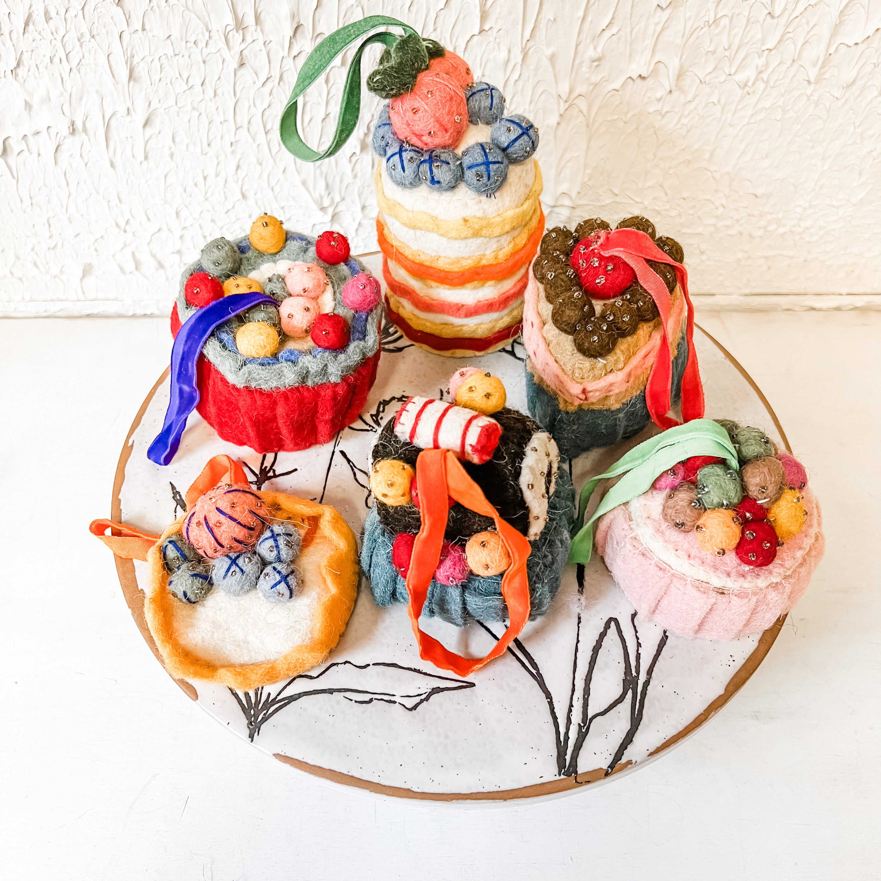 Wool Pastry Ornaments