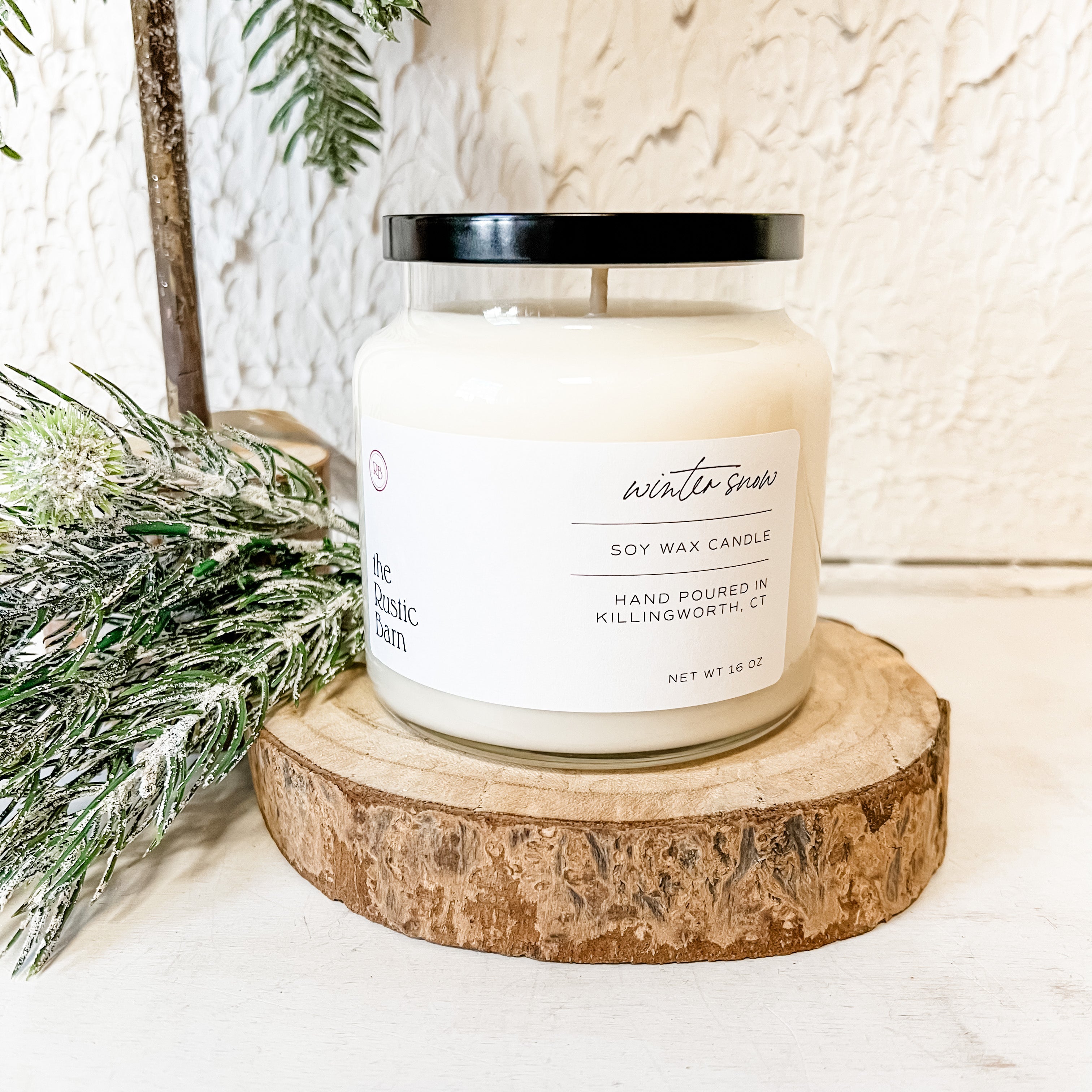 Winter Snow Hand Poured Soy Candle