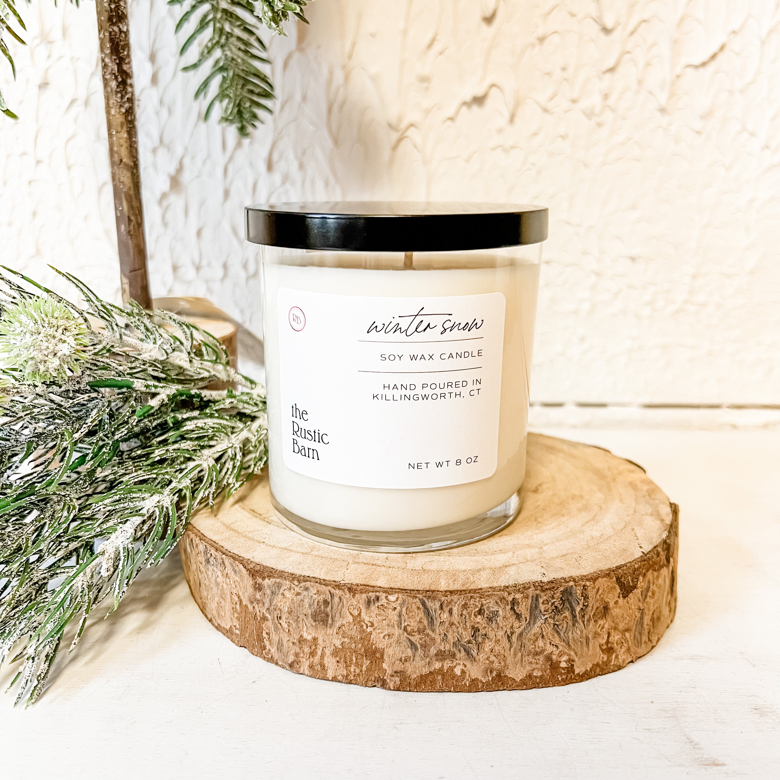 Winter Snow Hand Poured Soy Candle