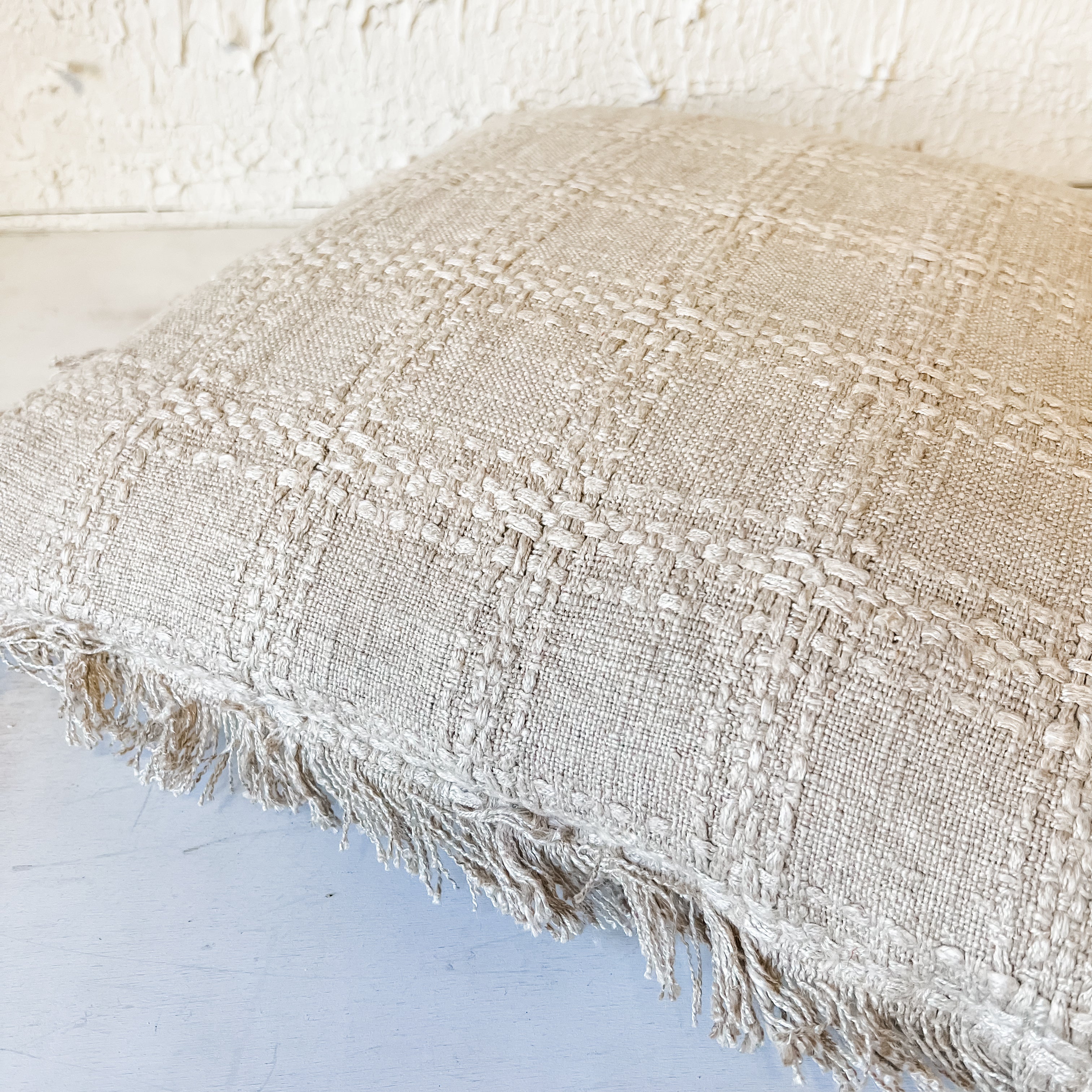 Square Woven Cotton Pillow