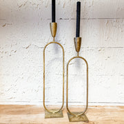 Gold tall taper candle holders the rustic barn ct