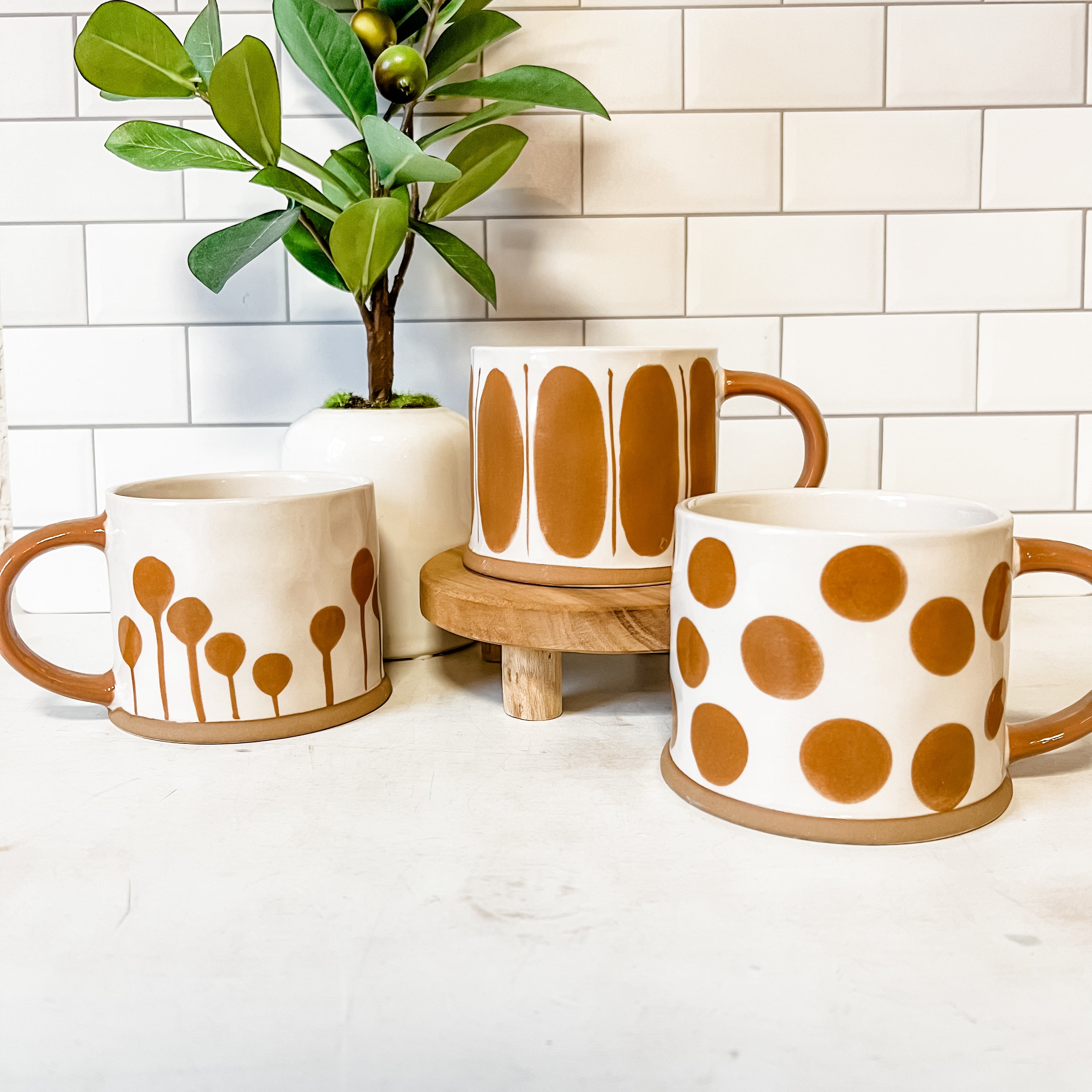 16oz cream stoneware mugs with pattern the rustic barn ct