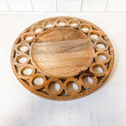 Round wooden circle plate charger the rustic barn ct